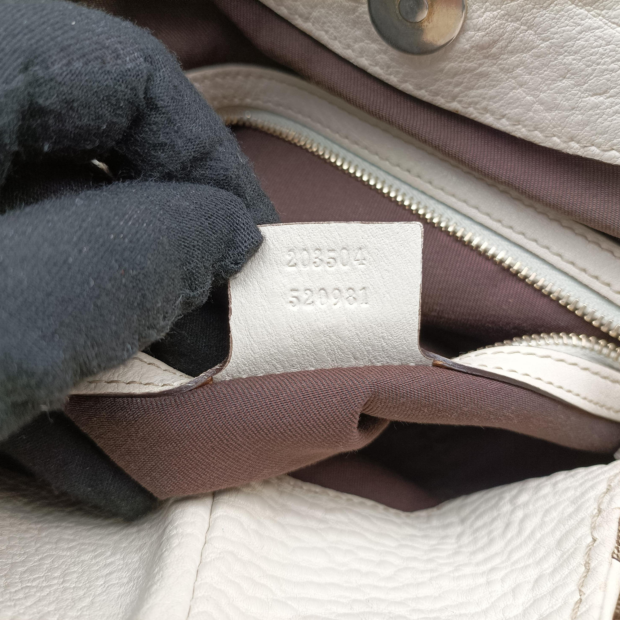 Vintage Gucci Charlotte Brown×White canvas×leather 203504 handbag | stylenewstar