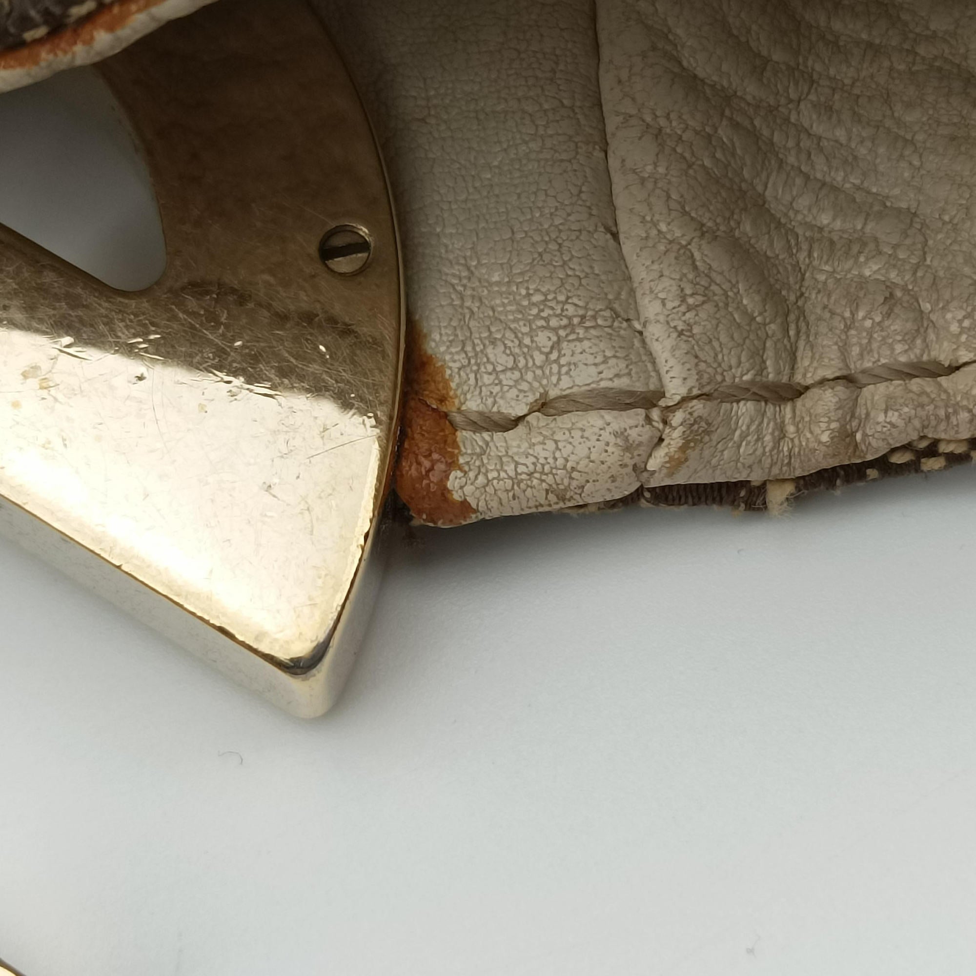 Vintage Gucci Charlotte Brown×White canvas×leather 203504 handbag | stylenewstar