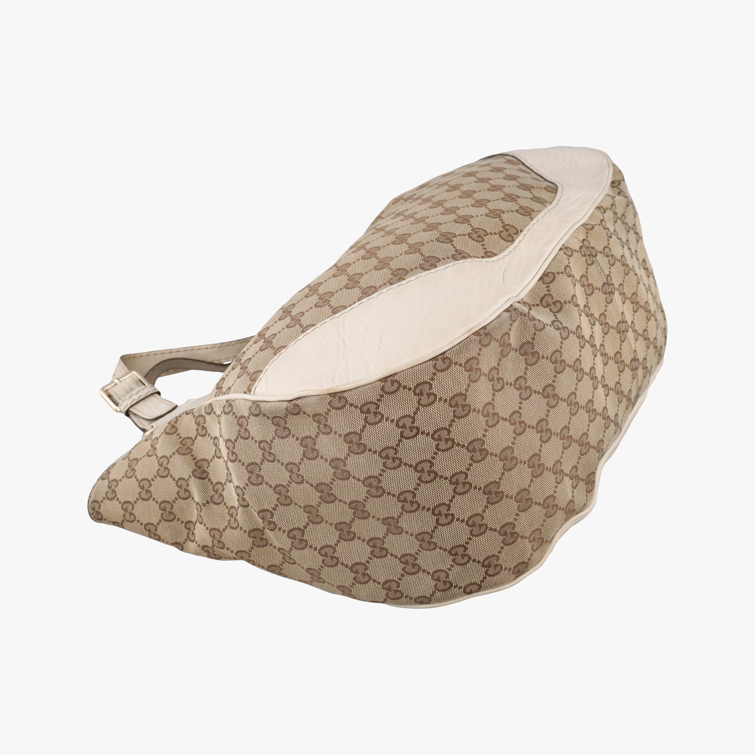 Vintage Gucci Charlotte Brown×White canvas×leather 203504 handbag | stylenewstar