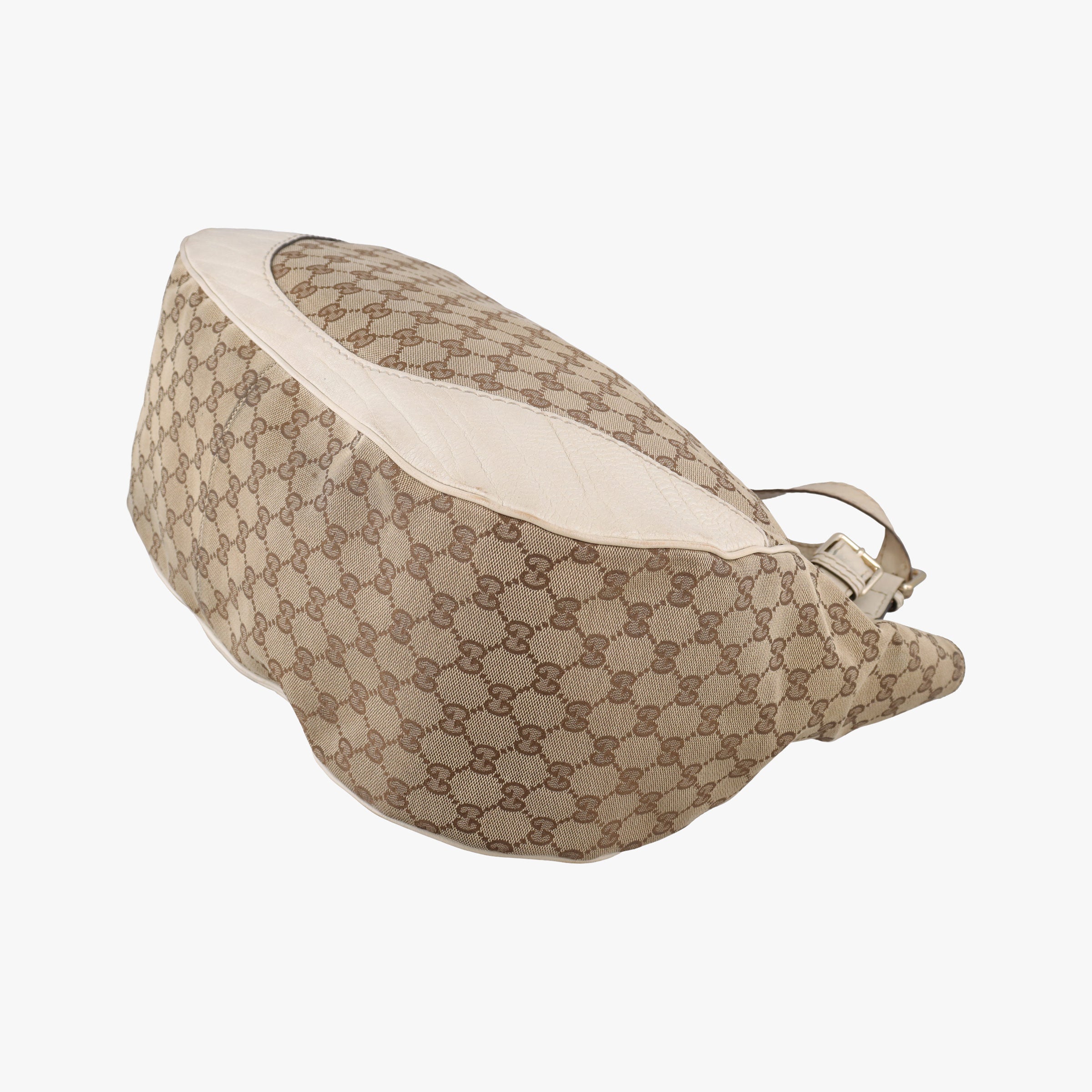 Vintage Gucci Charlotte Brown×White canvas×leather 203504 handbag | stylenewstar
