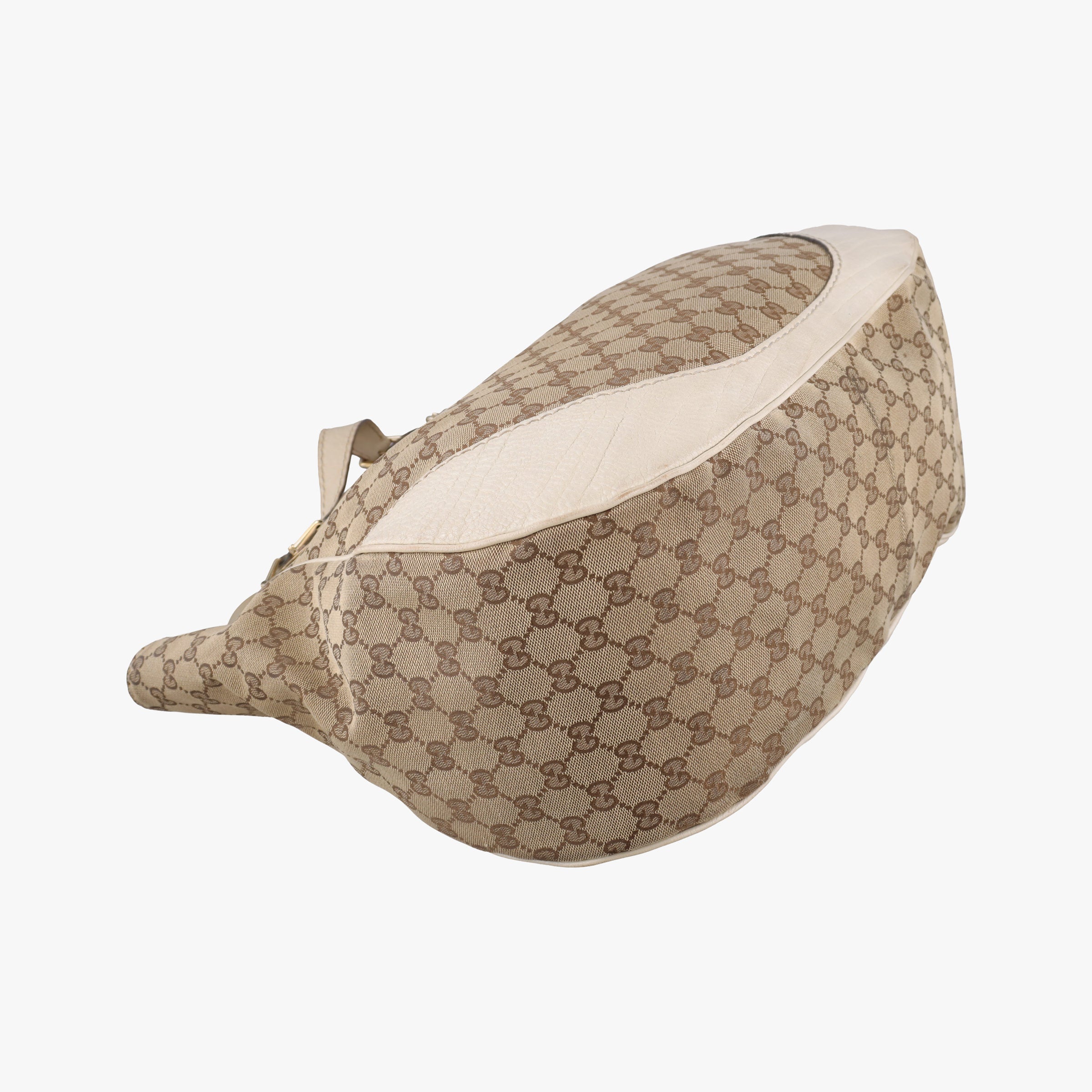 Vintage Gucci Charlotte Brown×White canvas×leather 203504 handbag | stylenewstar