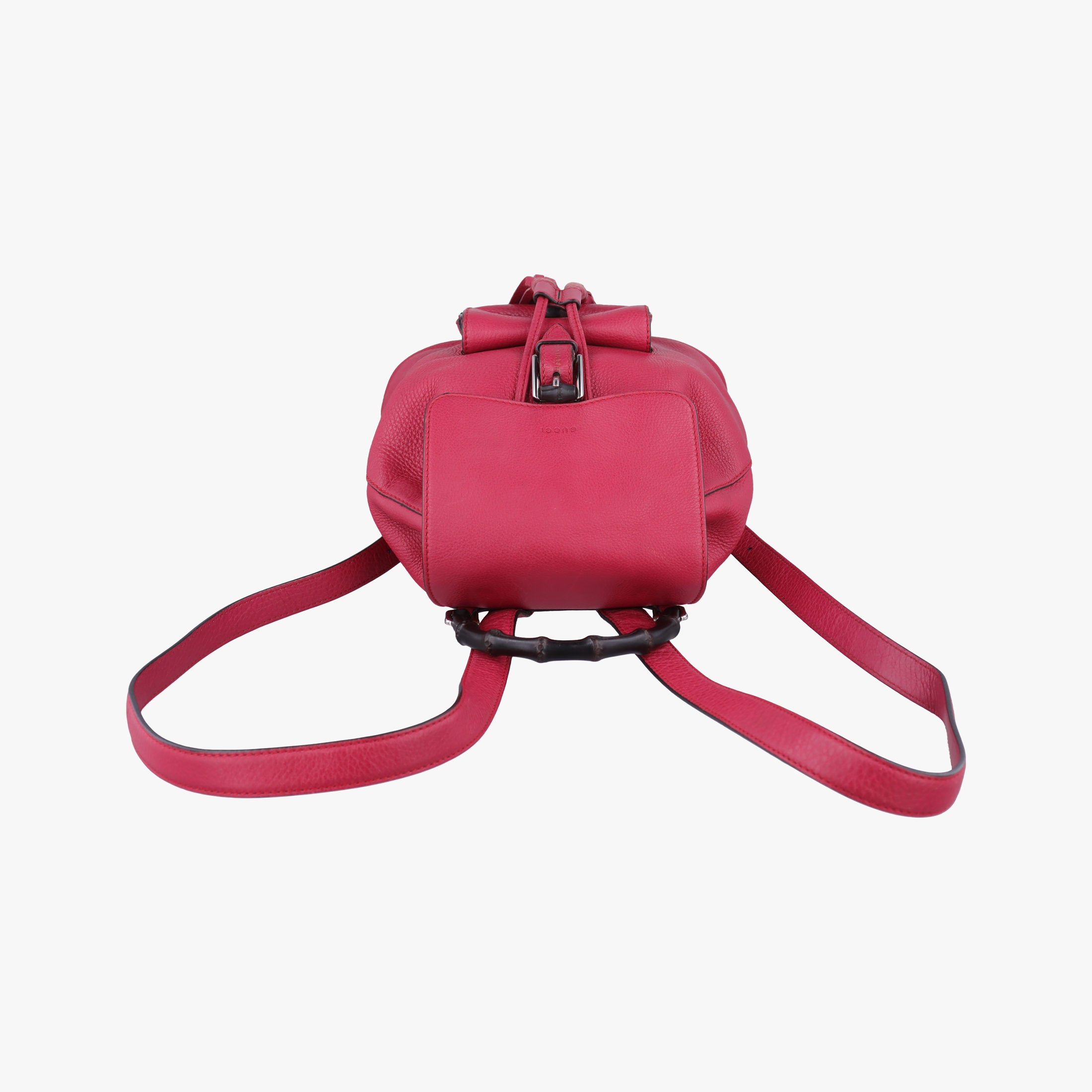 Pre-owned Gucci Bamboo fringe tassel Red Leather 387149 backpack/rucksack | stylenewstar