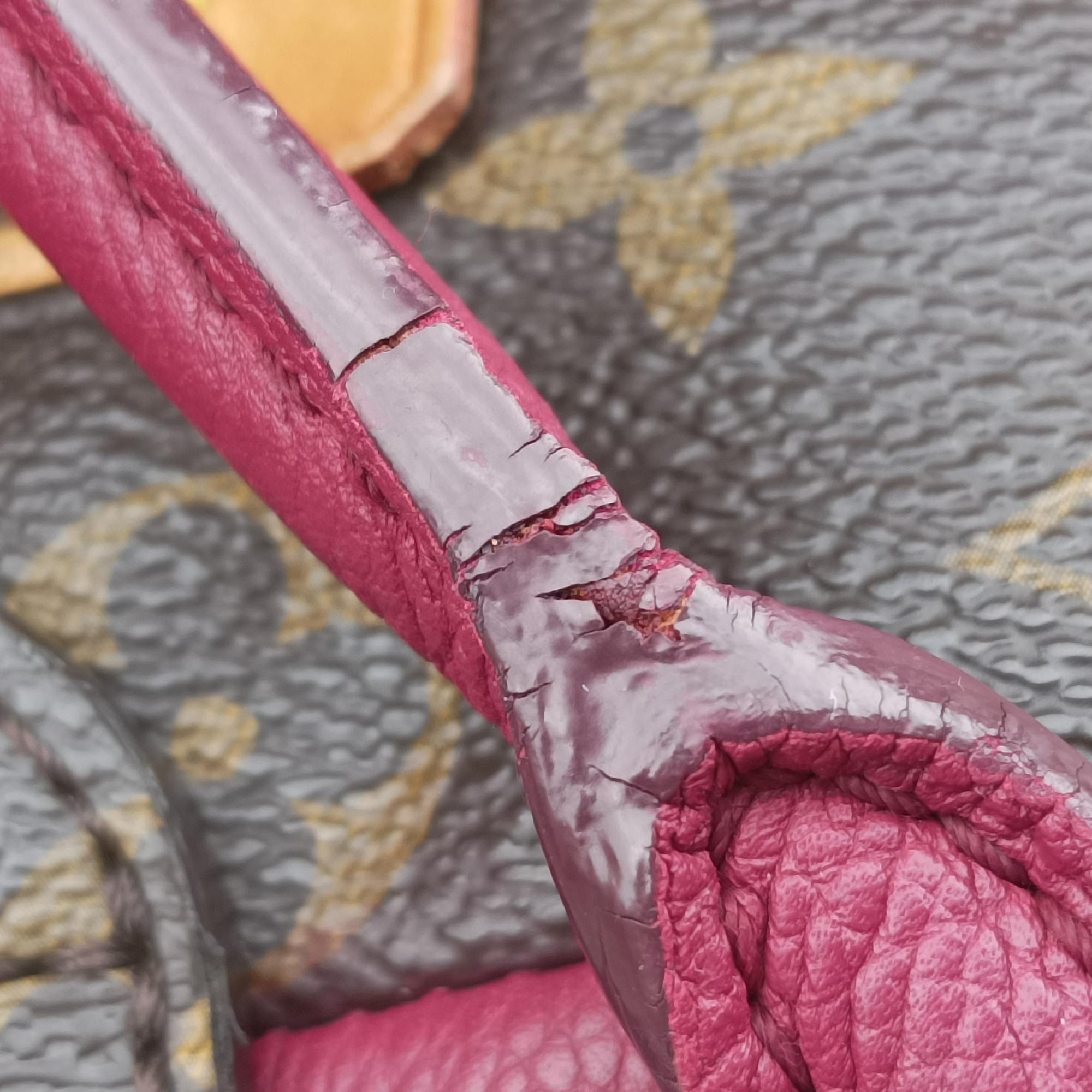 Vintage Louis Vuitton OLYMPE brown×AURORE Monogram Canvas×calf leather M40816 shoulderbag | stylenewstar