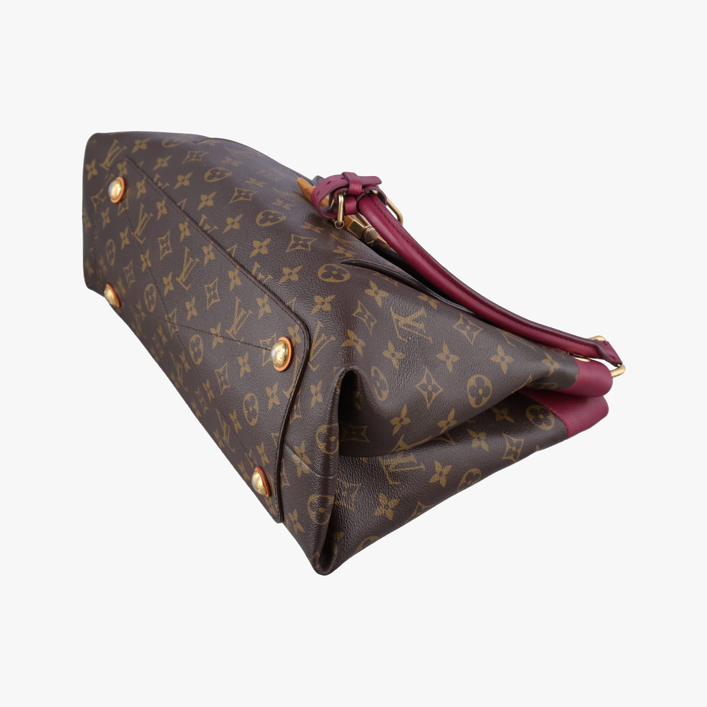 Vintage Louis Vuitton OLYMPE brown×AURORE Monogram Canvas×calf leather M40816 shoulderbag | stylenewstar
