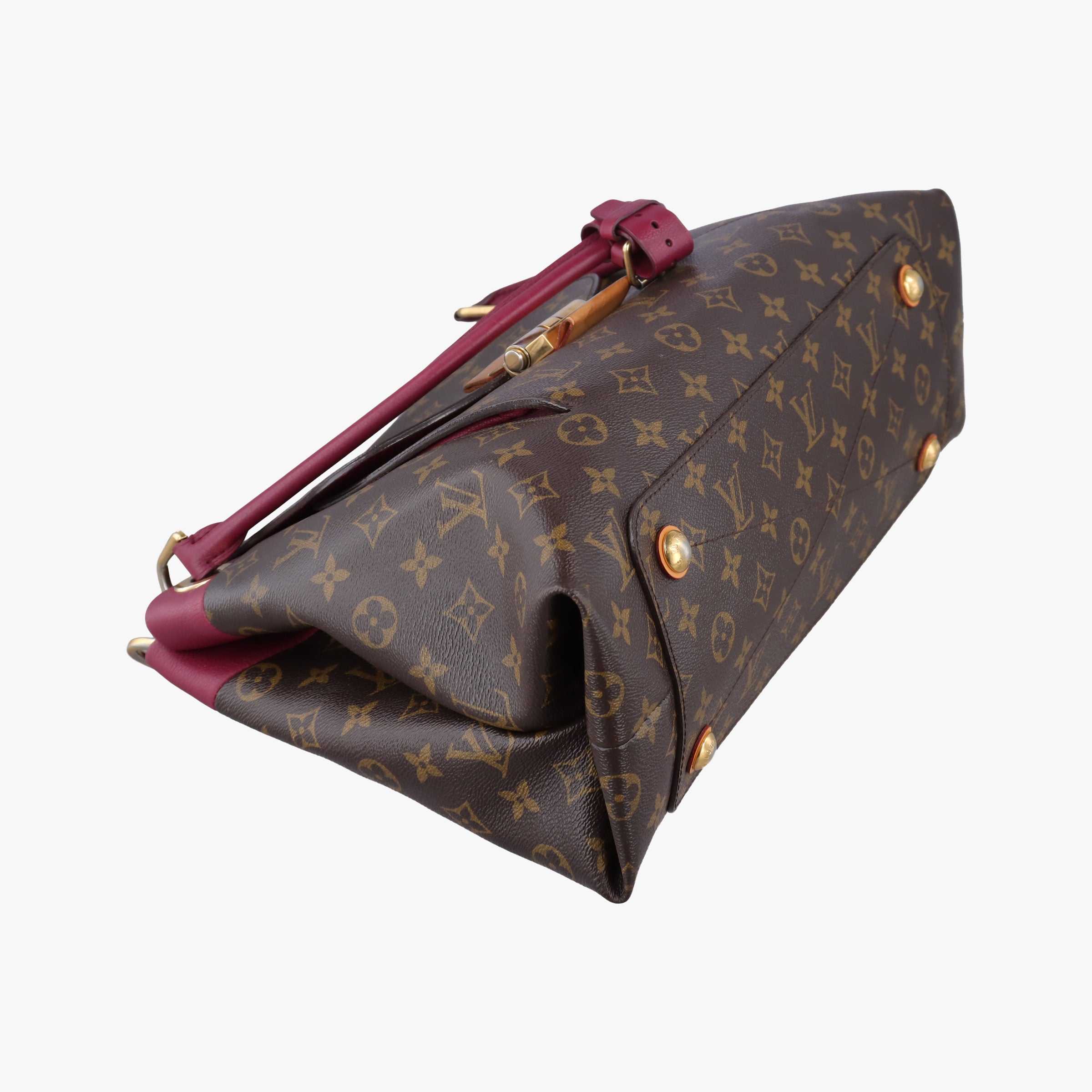 Vintage Louis Vuitton OLYMPE brown×AURORE Monogram Canvas×calf leather M40816 shoulderbag | stylenewstar