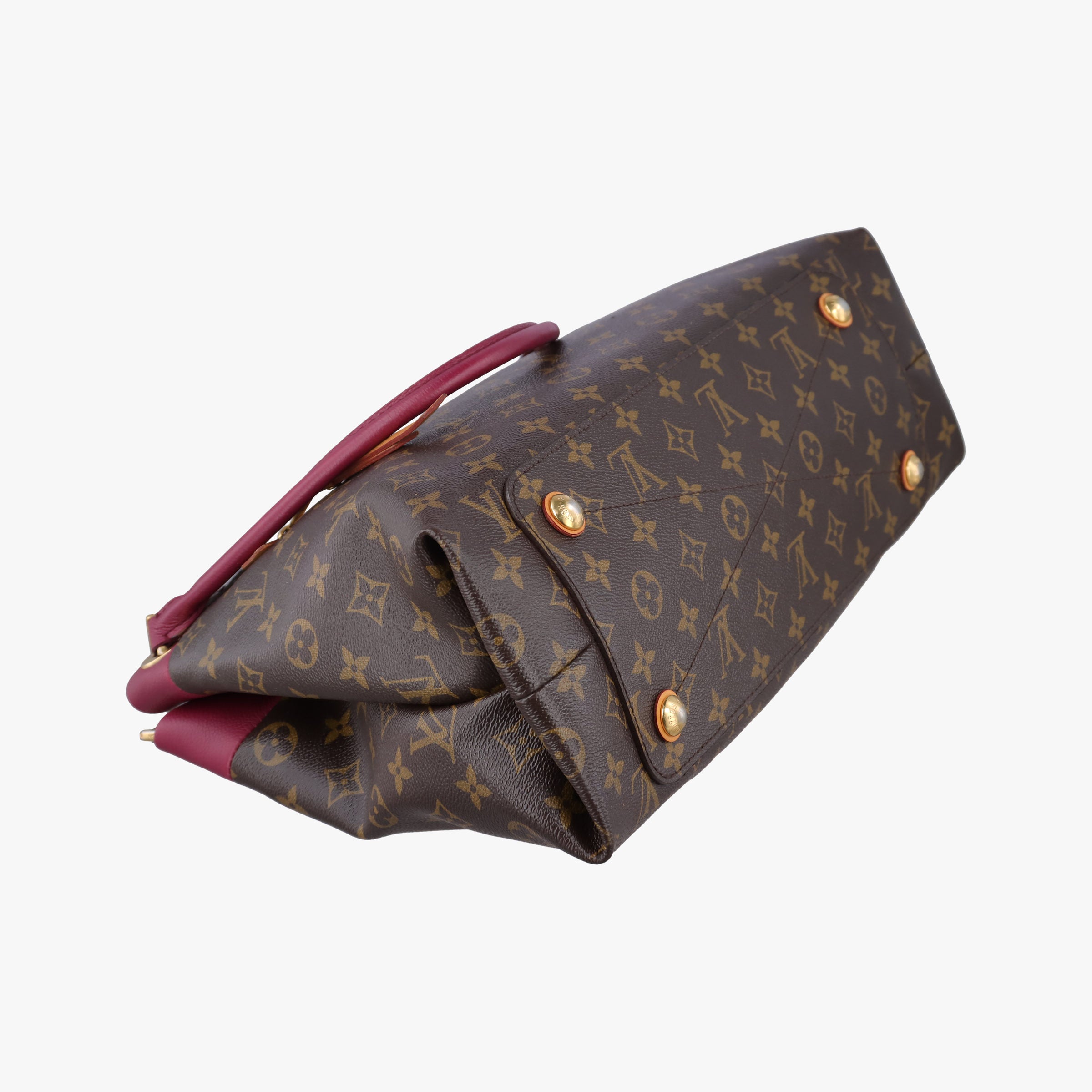 Vintage Louis Vuitton OLYMPE brown×AURORE Monogram Canvas×calf leather M40816 shoulderbag | stylenewstar
