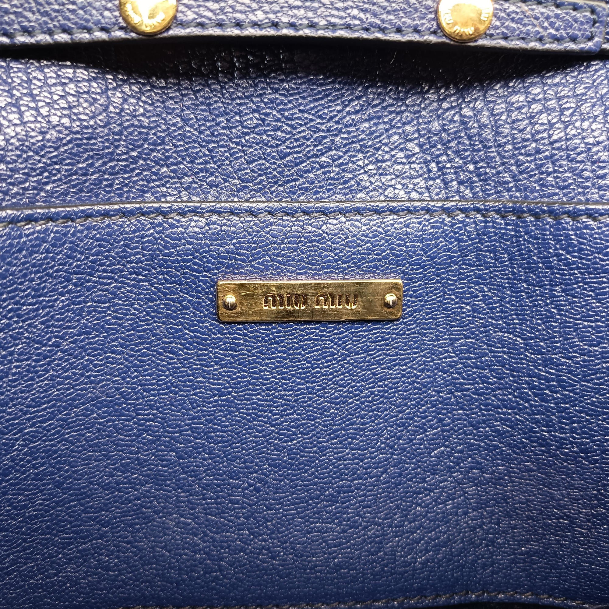 Secondhand Miu Miu Miu Lady Blue Leather  shoulderbag | stylenewstar