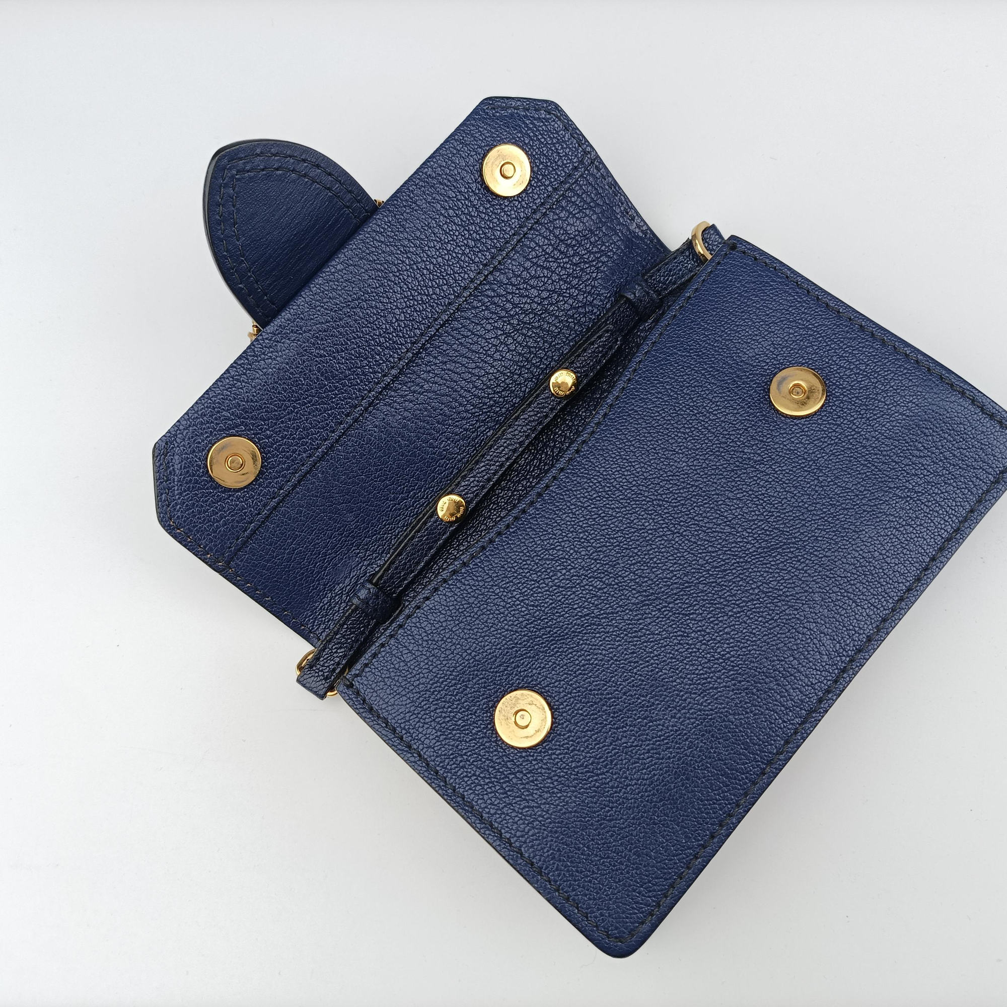 Secondhand Miu Miu Miu Lady Blue Leather  shoulderbag | stylenewstar