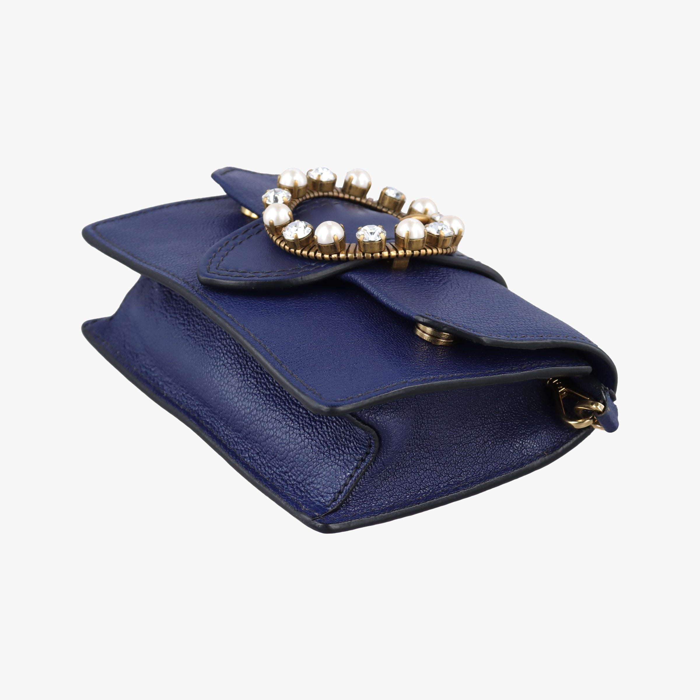 Secondhand Miu Miu Miu Lady Blue Leather  shoulderbag | stylenewstar