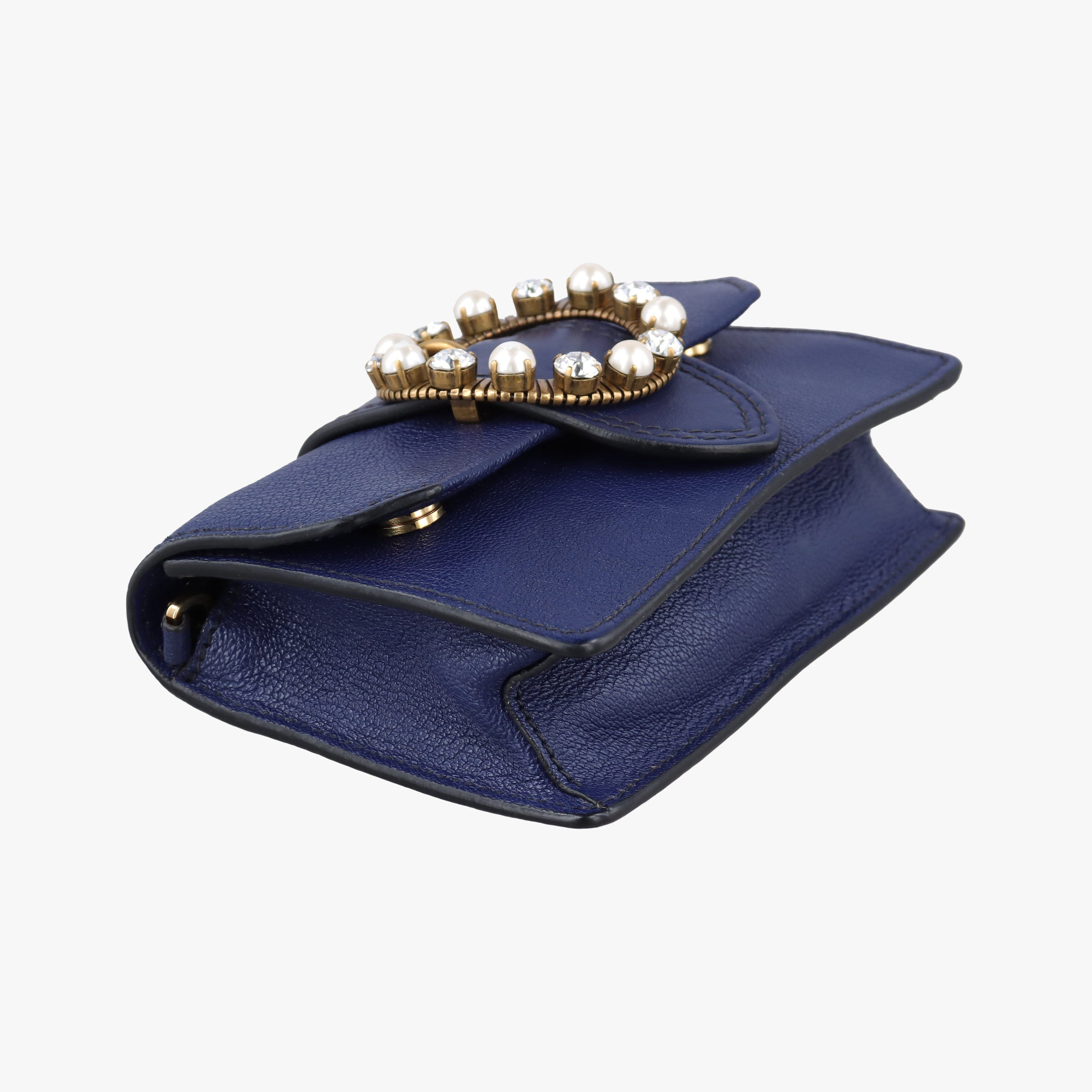 Secondhand Miu Miu Miu Lady Blue Leather  shoulderbag | stylenewstar