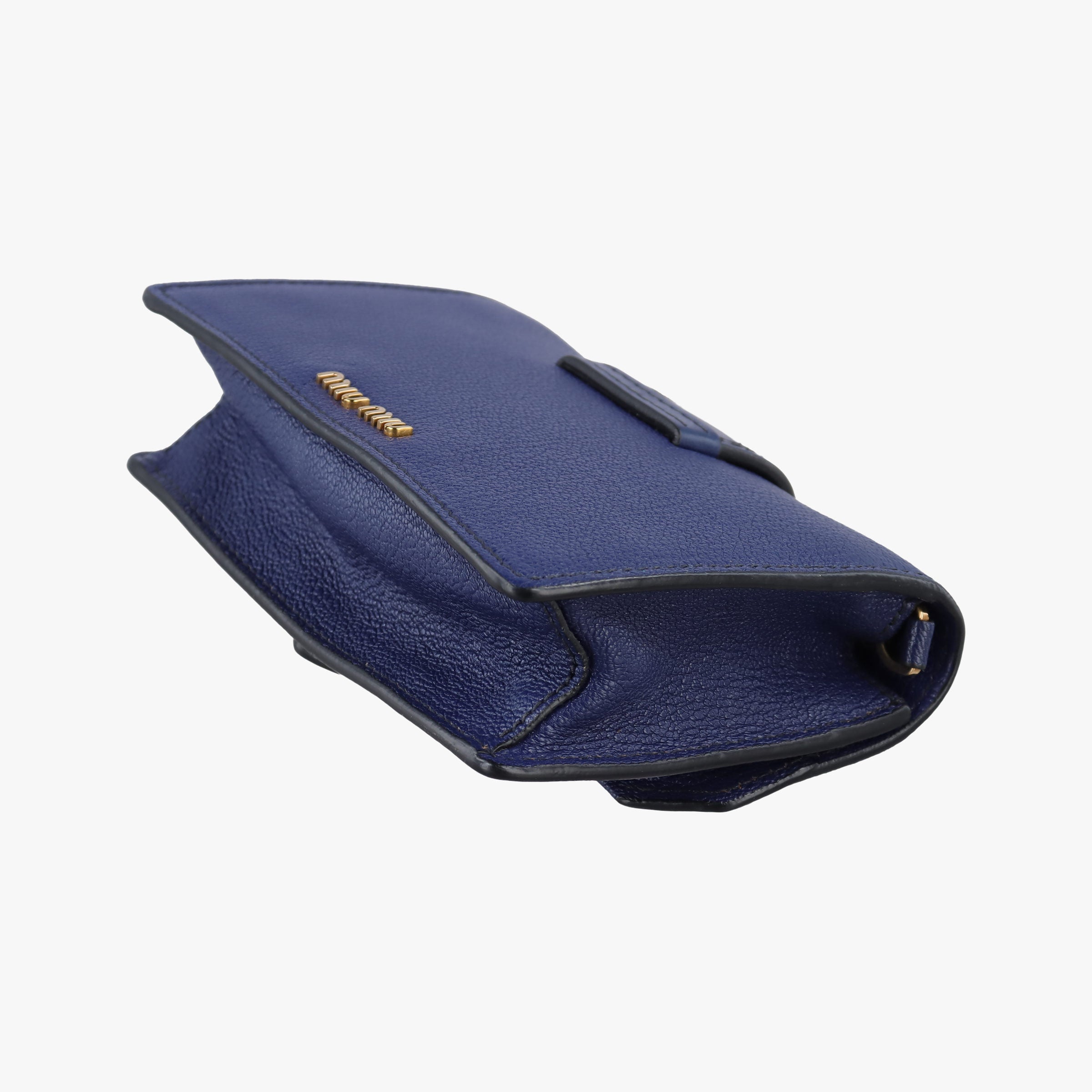 Secondhand Miu Miu Miu Lady Blue Leather  shoulderbag | stylenewstar