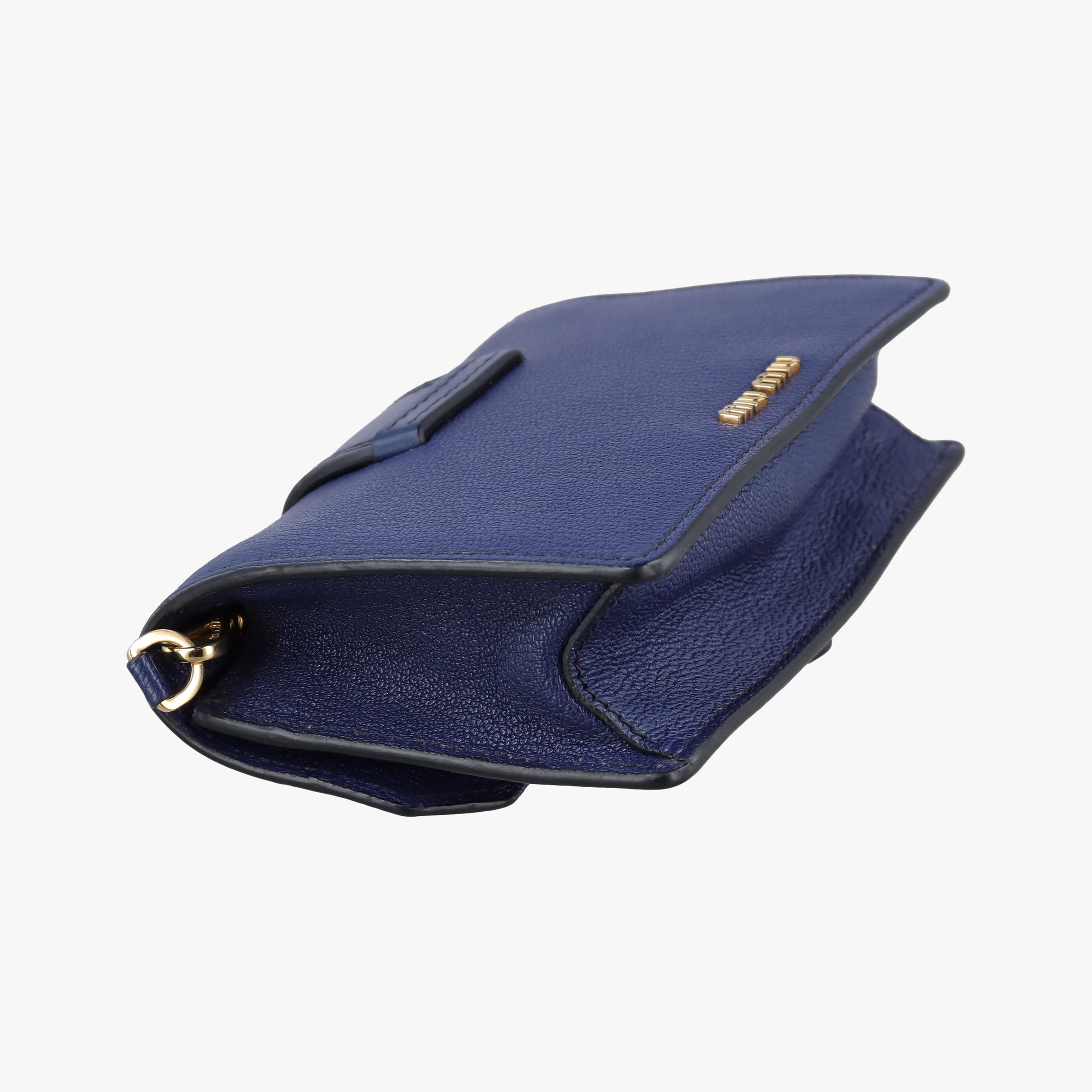 Secondhand Miu Miu Miu Lady Blue Leather  shoulderbag | stylenewstar