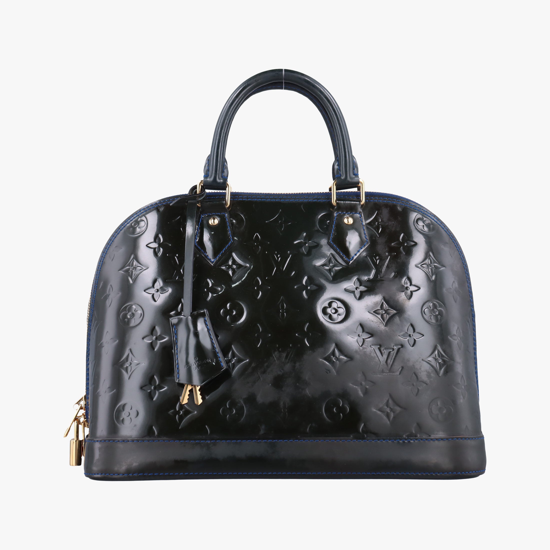 Secondhand Louis Vuitton Alma PM BLUE INFINI Vernis M91443 handbag | stylenewstar
