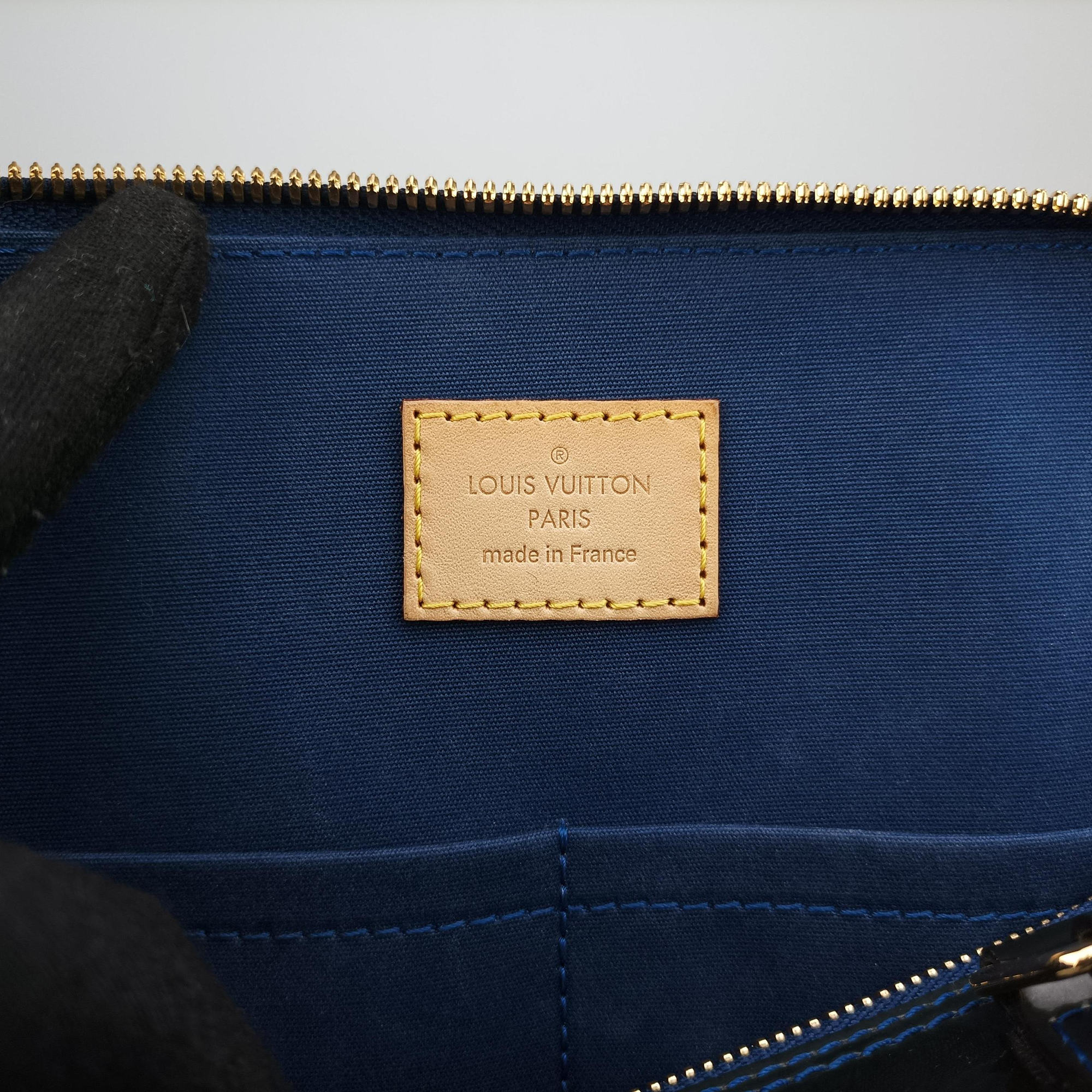 Secondhand Louis Vuitton Alma PM BLUE INFINI Vernis M91443 handbag | stylenewstar