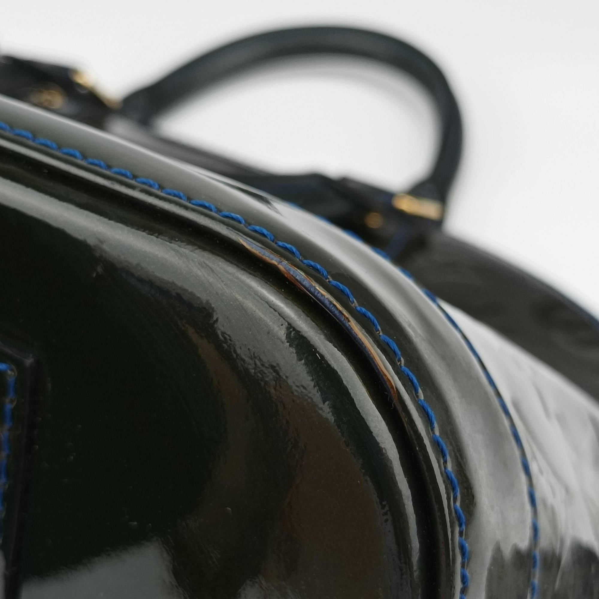 Secondhand Louis Vuitton Alma PM BLUE INFINI Vernis M91443 handbag | stylenewstar