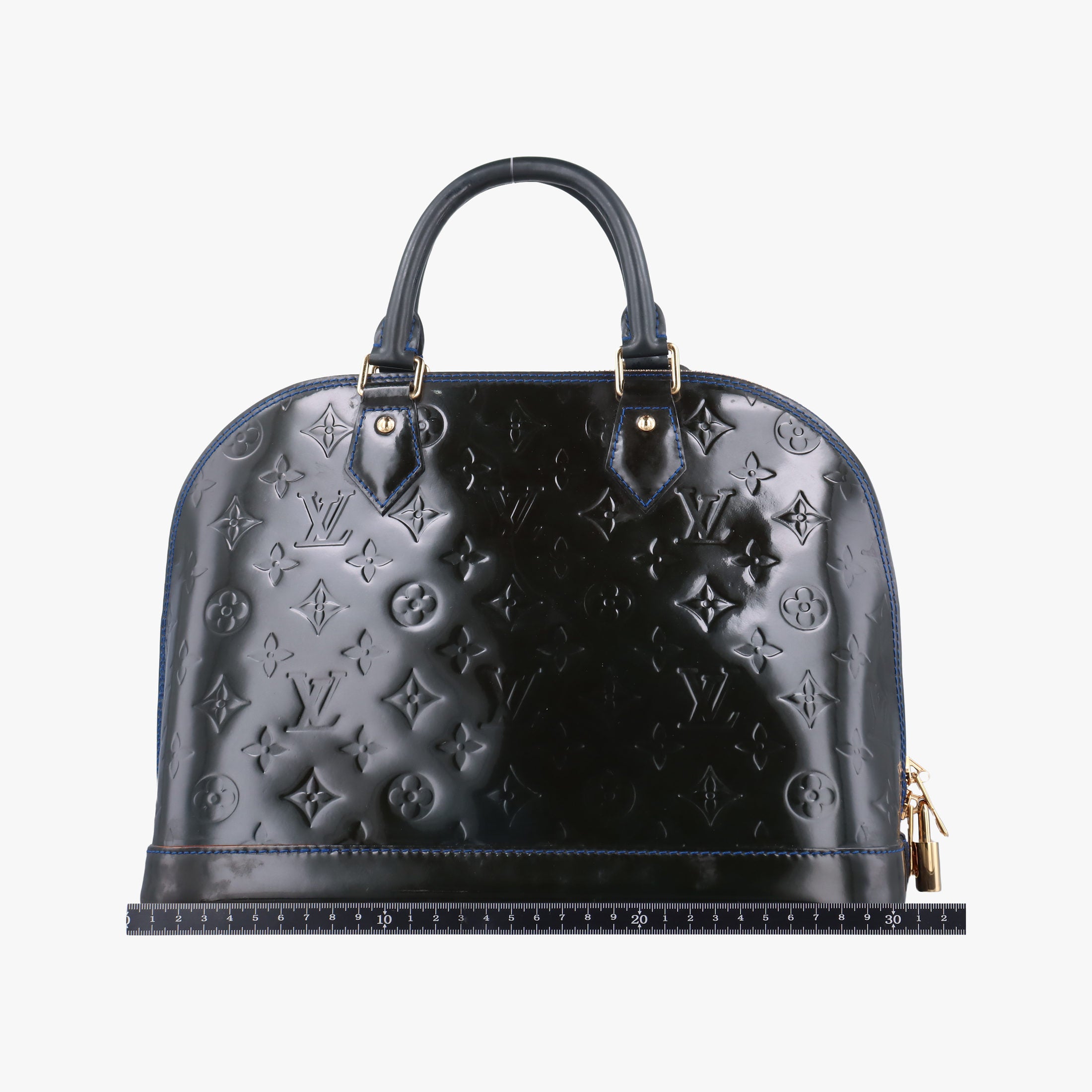 Secondhand Louis Vuitton Alma PM BLUE INFINI Vernis M91443 handbag | stylenewstar