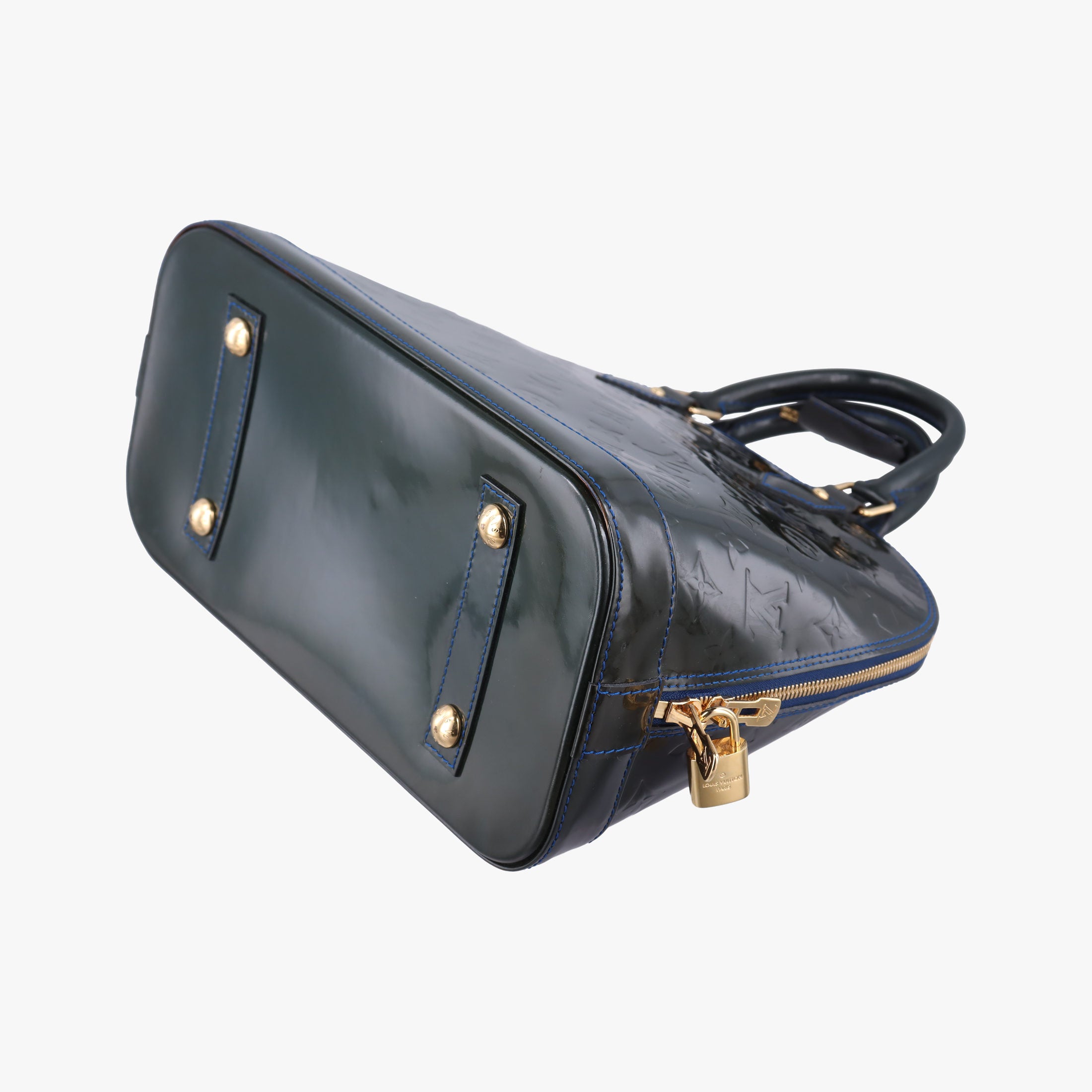Secondhand Louis Vuitton Alma PM BLUE INFINI Vernis M91443 handbag | stylenewstar