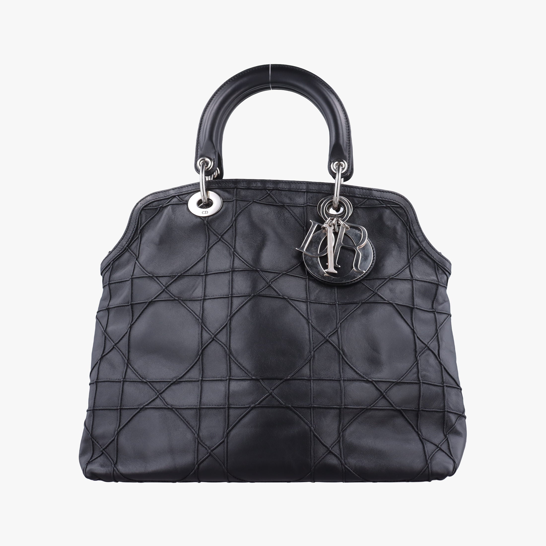 Pre-owned Christian Dior granville Black lambskin  handbag | stylenewstar