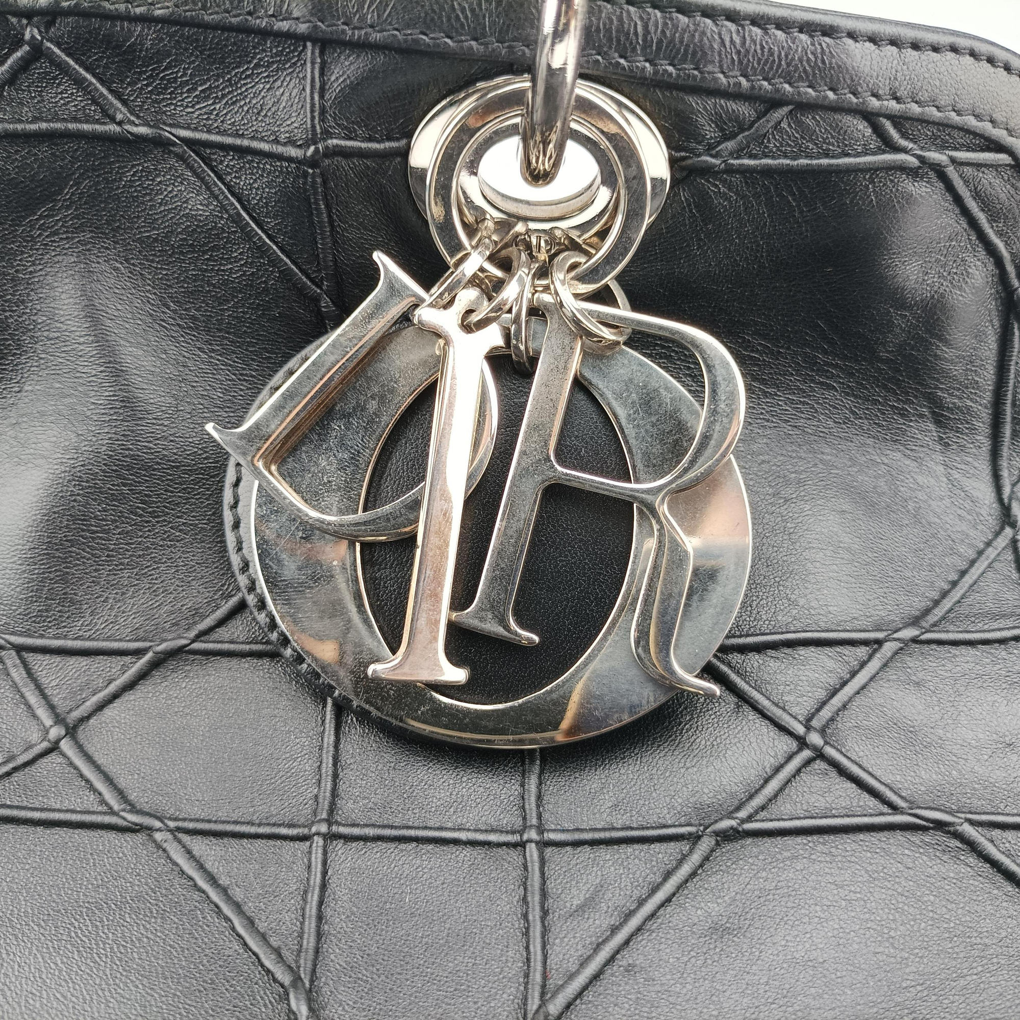 Pre-owned Christian Dior granville Black lambskin  handbag | stylenewstar