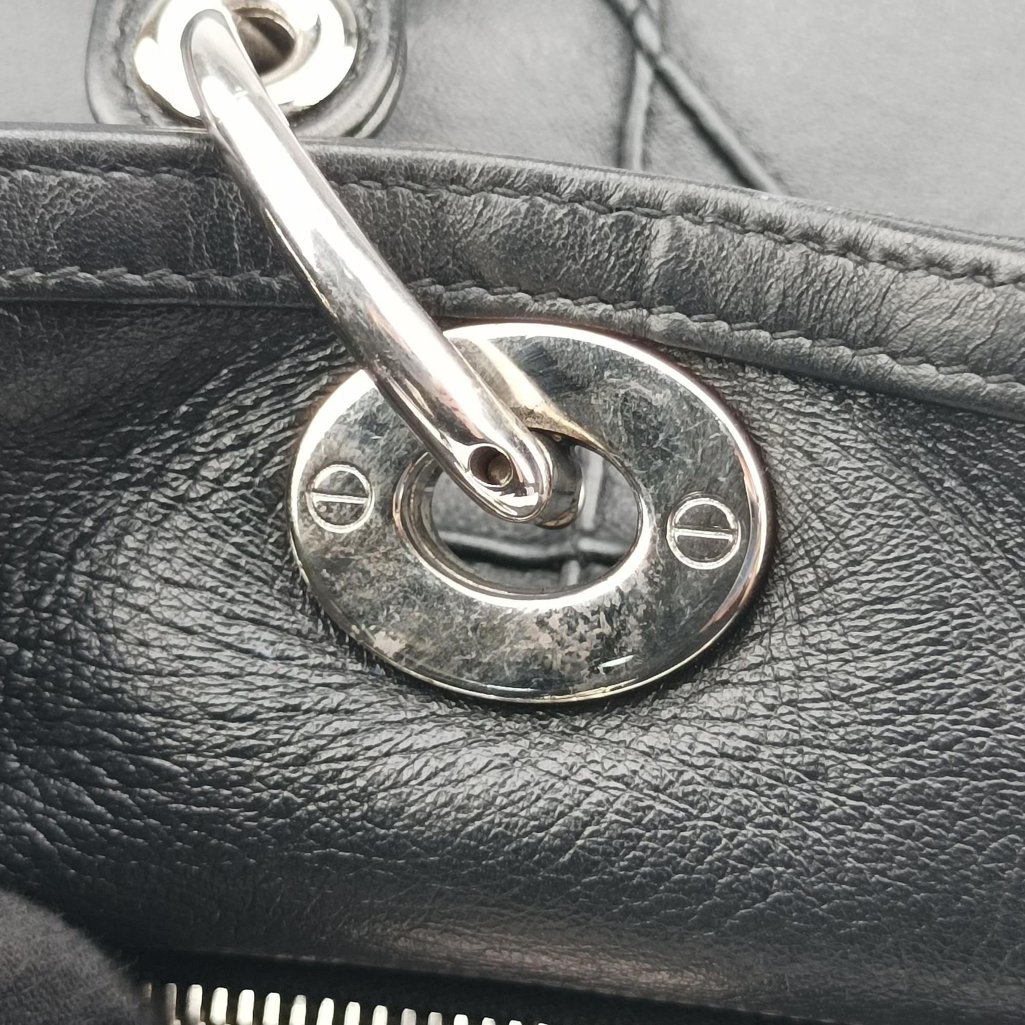 Pre-owned Christian Dior granville Black lambskin  handbag | stylenewstar
