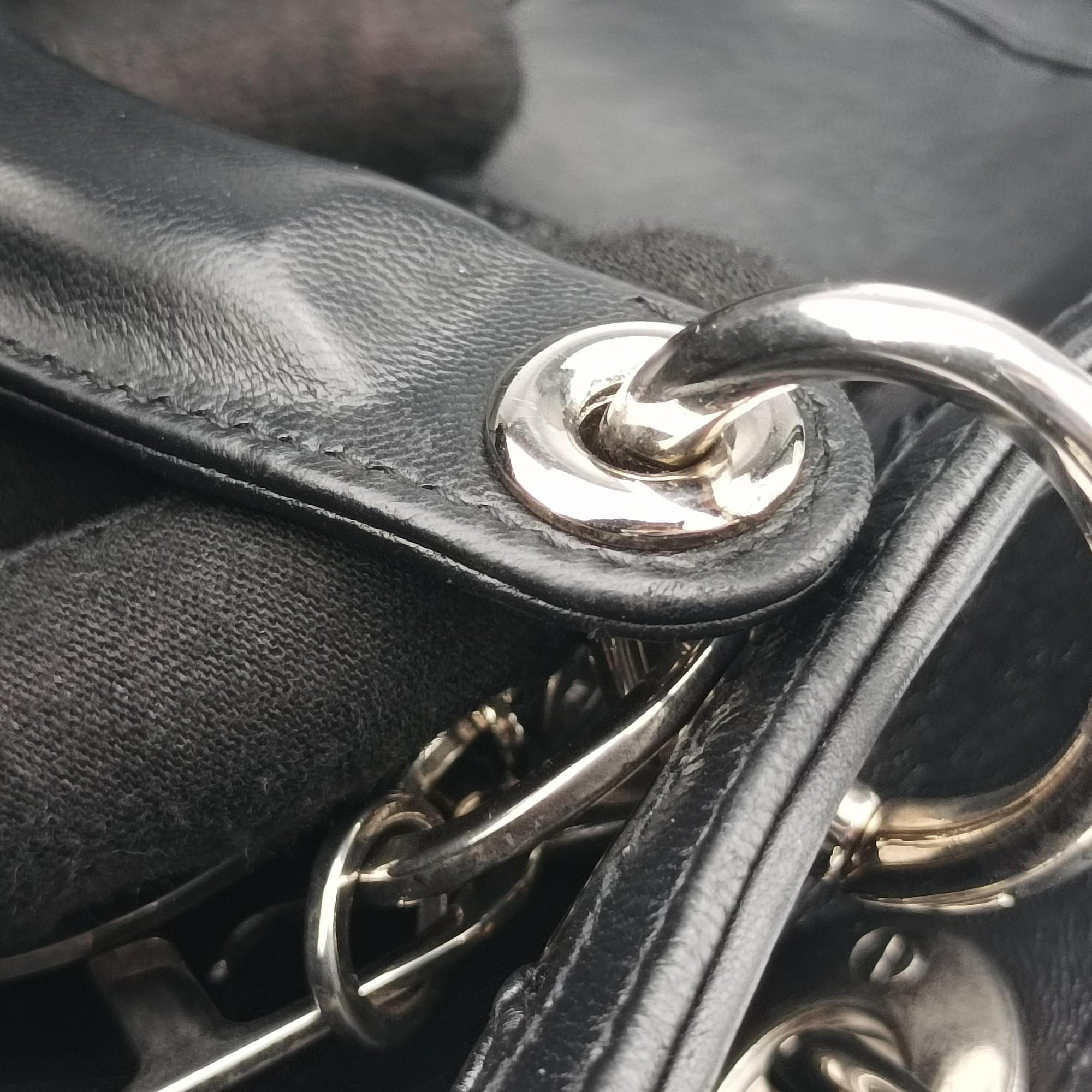 Pre-owned Christian Dior granville Black lambskin  handbag | stylenewstar