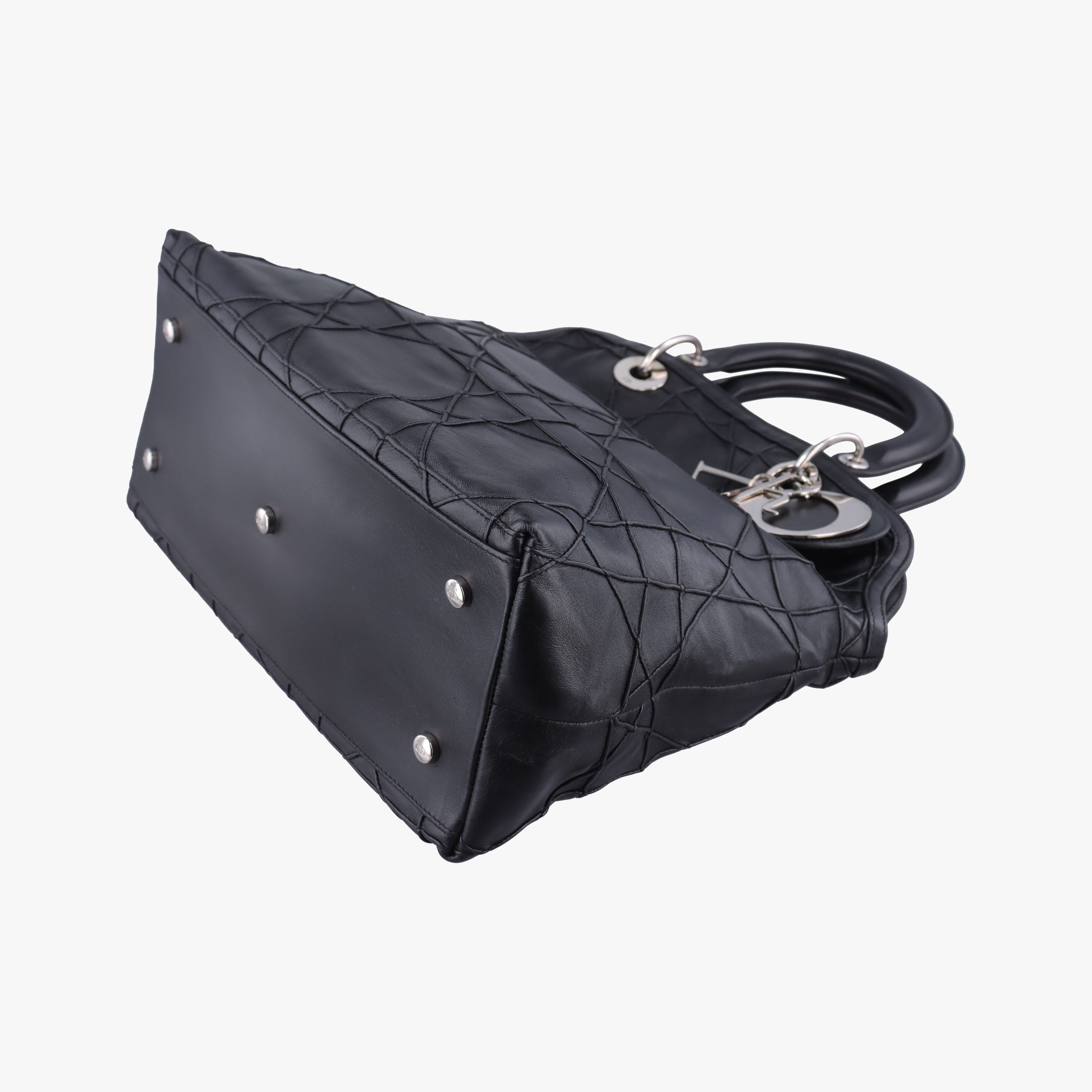 Pre-owned Christian Dior granville Black lambskin  handbag | stylenewstar