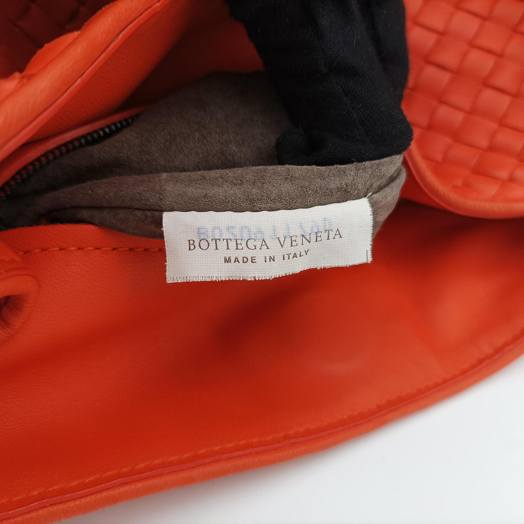 Pre-owned Bottega Veneta Parachute Intrecciato Orange lambskin  shoulderbag | stylenewstar