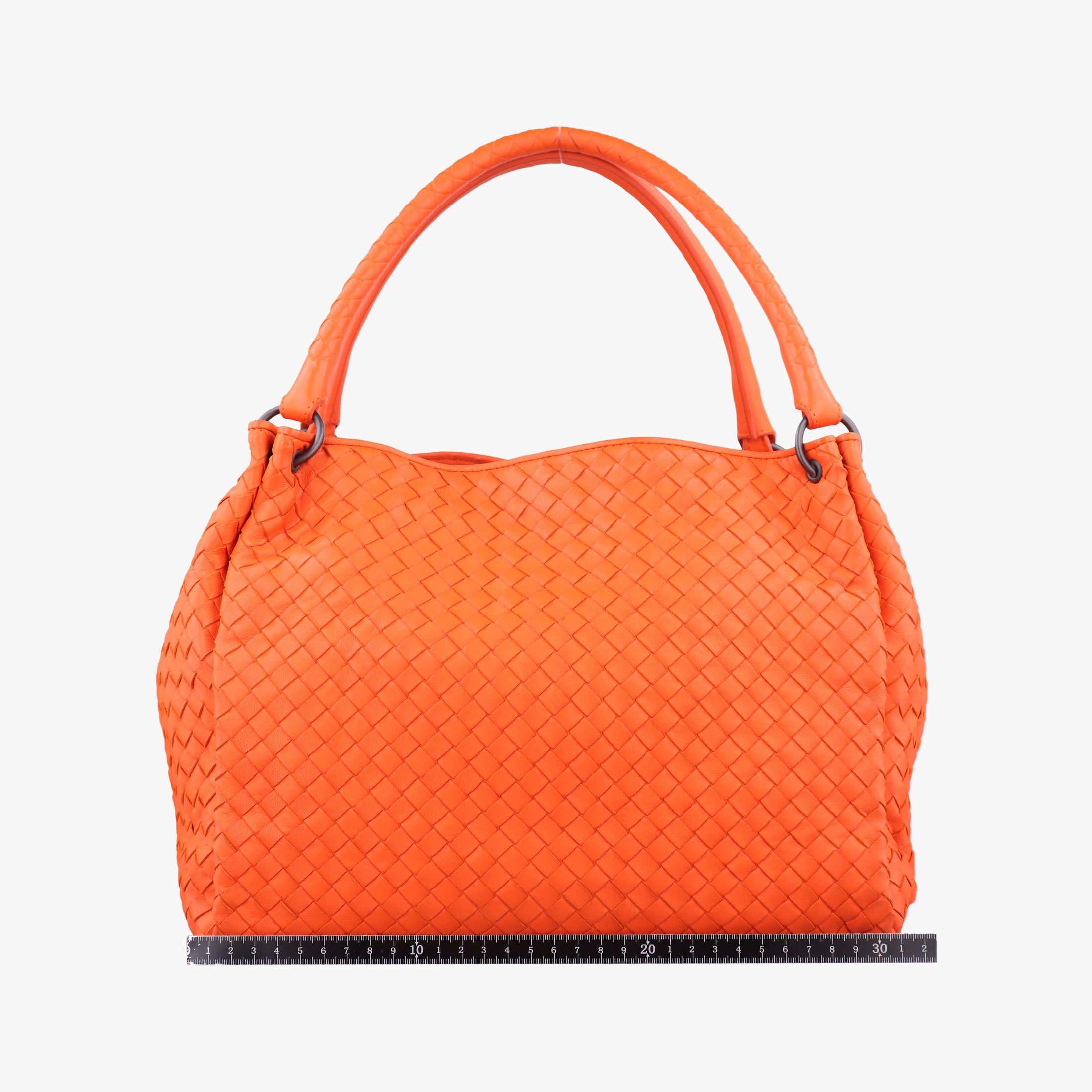 Pre-owned Bottega Veneta Parachute Intrecciato Orange lambskin  shoulderbag | stylenewstar