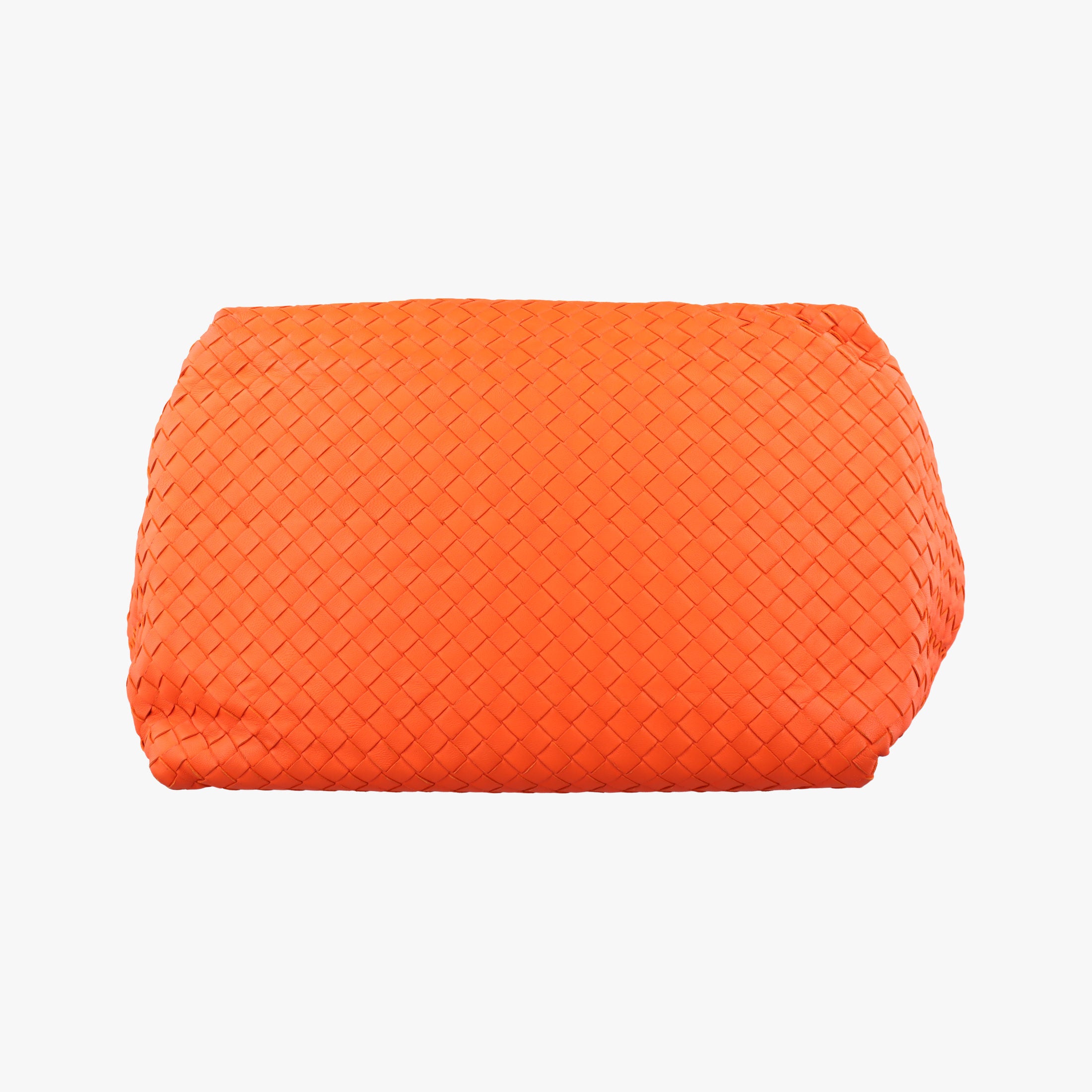 Pre-owned Bottega Veneta Parachute Intrecciato Orange lambskin  shoulderbag | stylenewstar