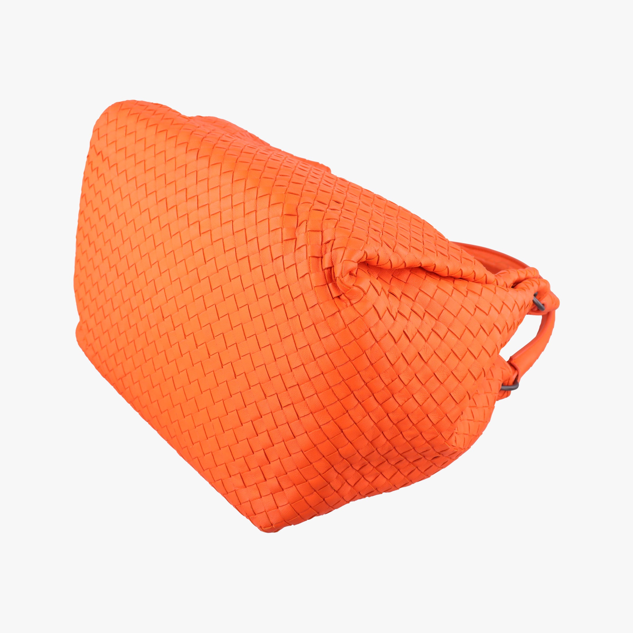 Pre-owned Bottega Veneta Parachute Intrecciato Orange lambskin  shoulderbag | stylenewstar