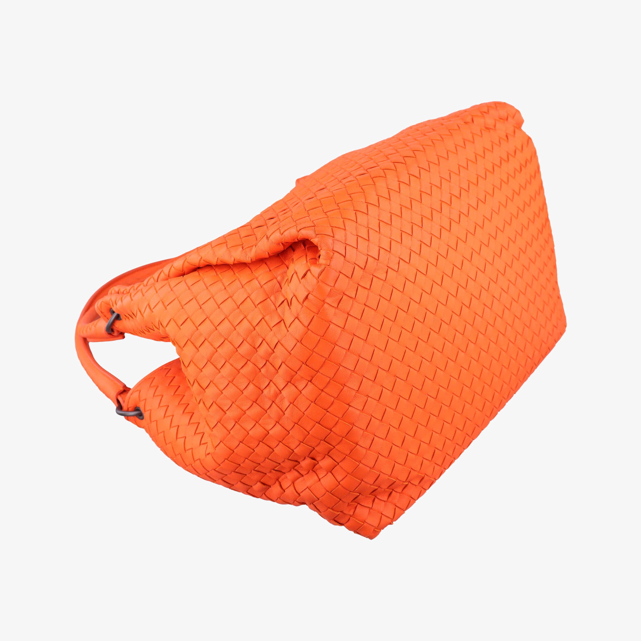 Pre-owned Bottega Veneta Parachute Intrecciato Orange lambskin  shoulderbag | stylenewstar