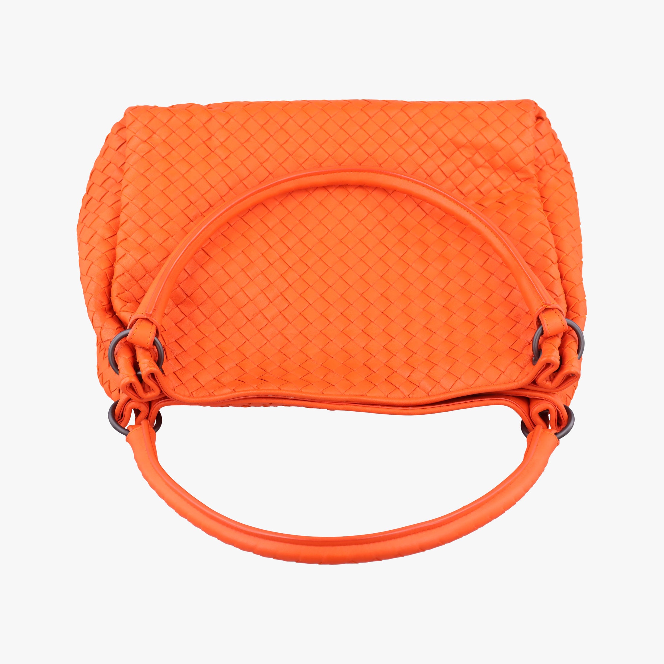 Pre-owned Bottega Veneta Parachute Intrecciato Orange lambskin  shoulderbag | stylenewstar