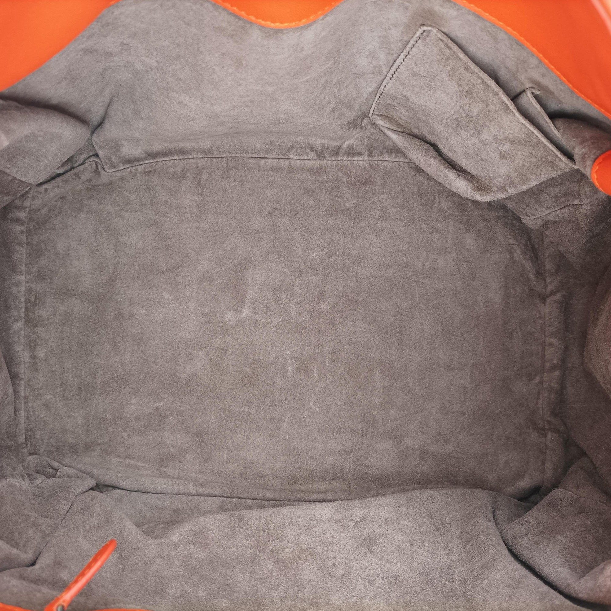 Pre-owned Bottega Veneta Parachute Intrecciato Orange lambskin  shoulderbag | stylenewstar
