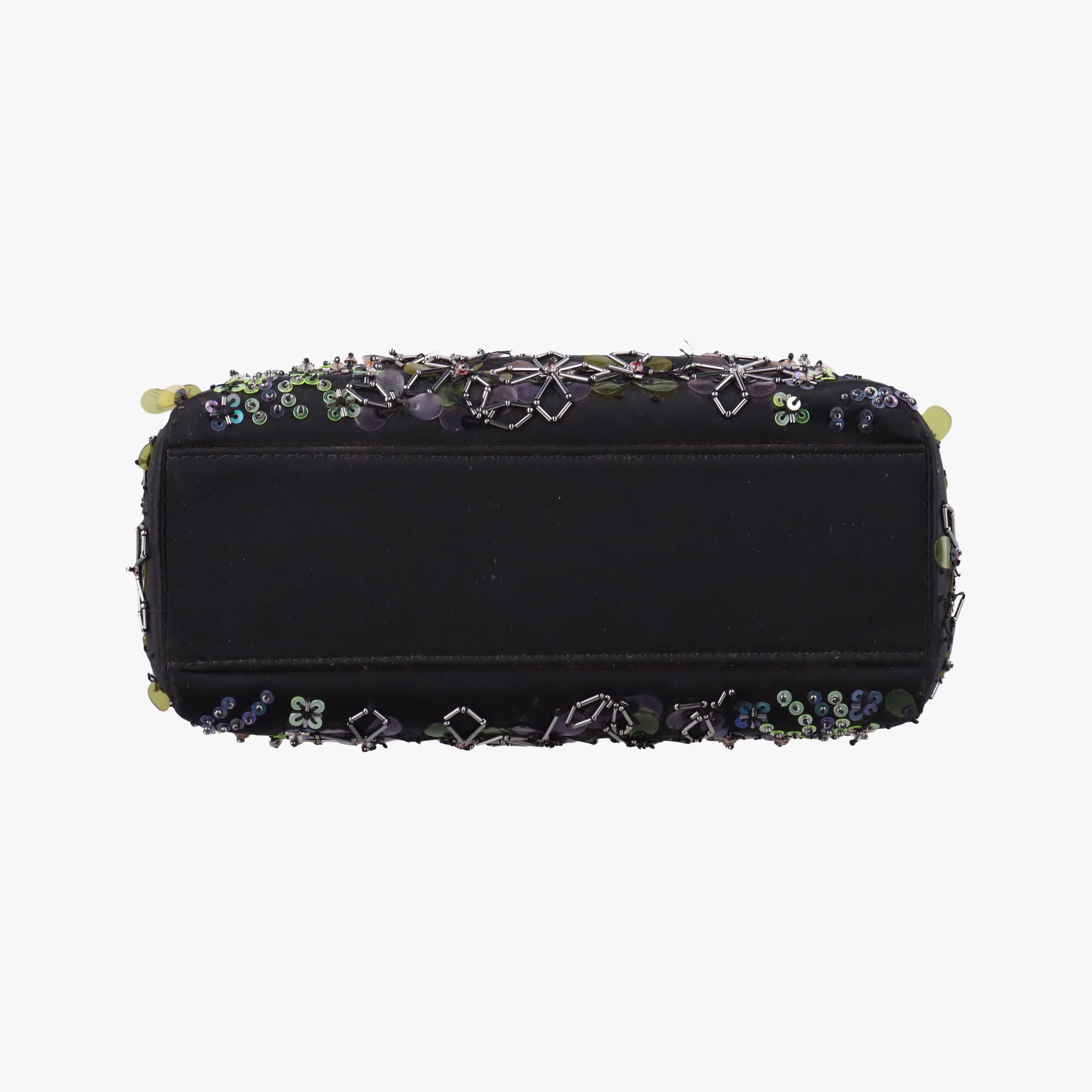 Pre-owned Christian Dior Lady Dior Black Silk × Leather  handbag | stylenewstar