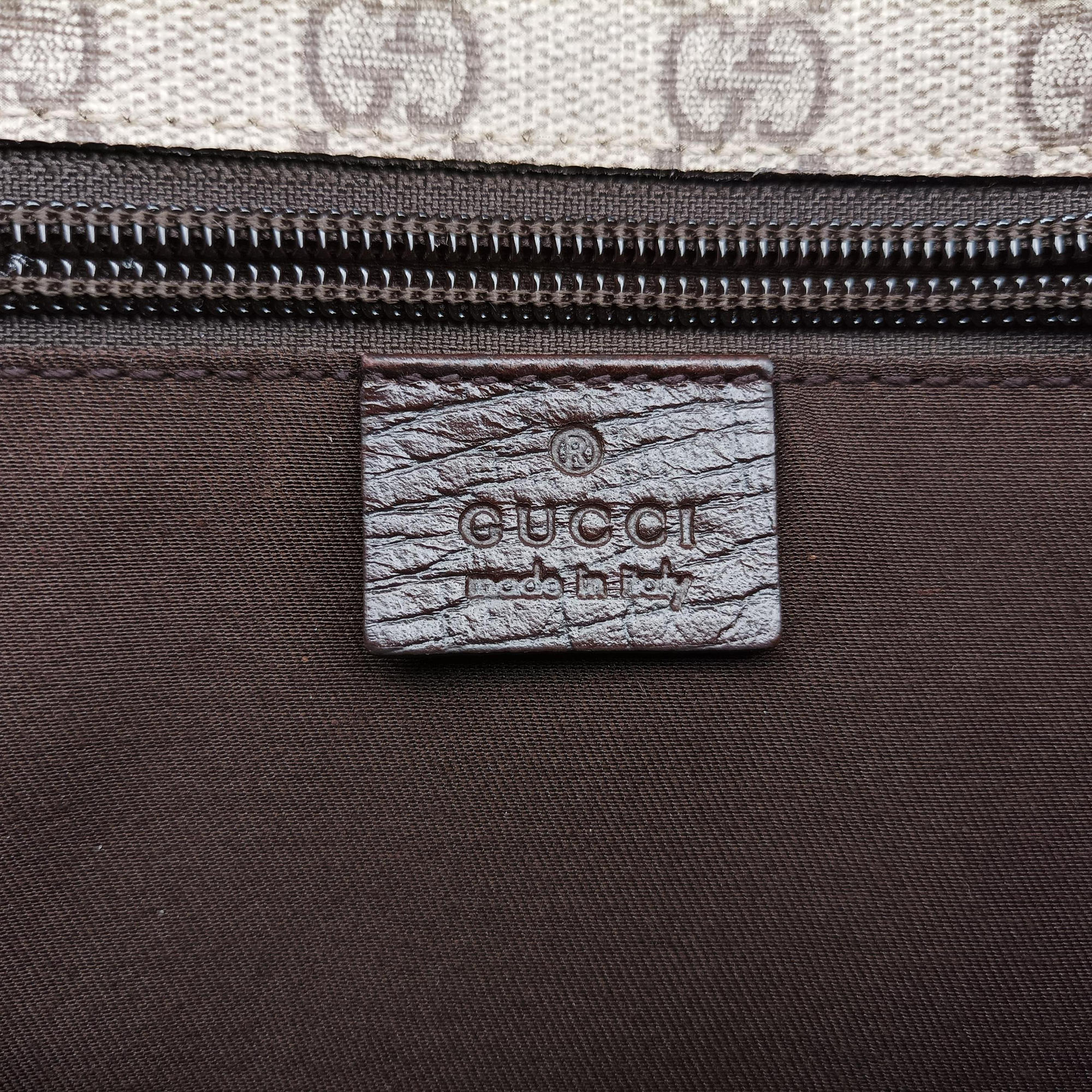 Pre-owned Gucci Sherry Line Brown×red×green PVC coated canvas×Leather 180692 shoulderbag | stylenewstar