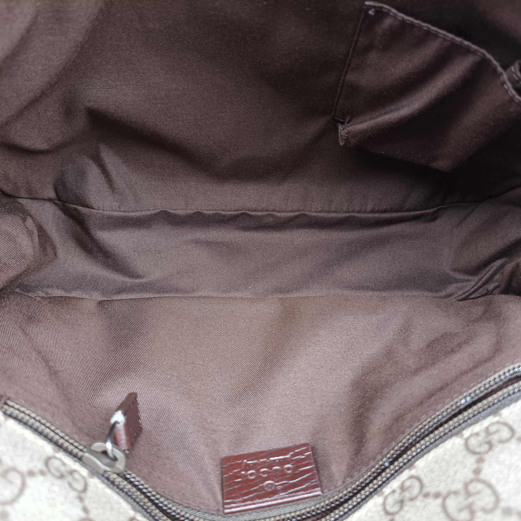 Pre-owned Gucci Sherry Line Brown×red×green PVC coated canvas×Leather 180692 shoulderbag | stylenewstar