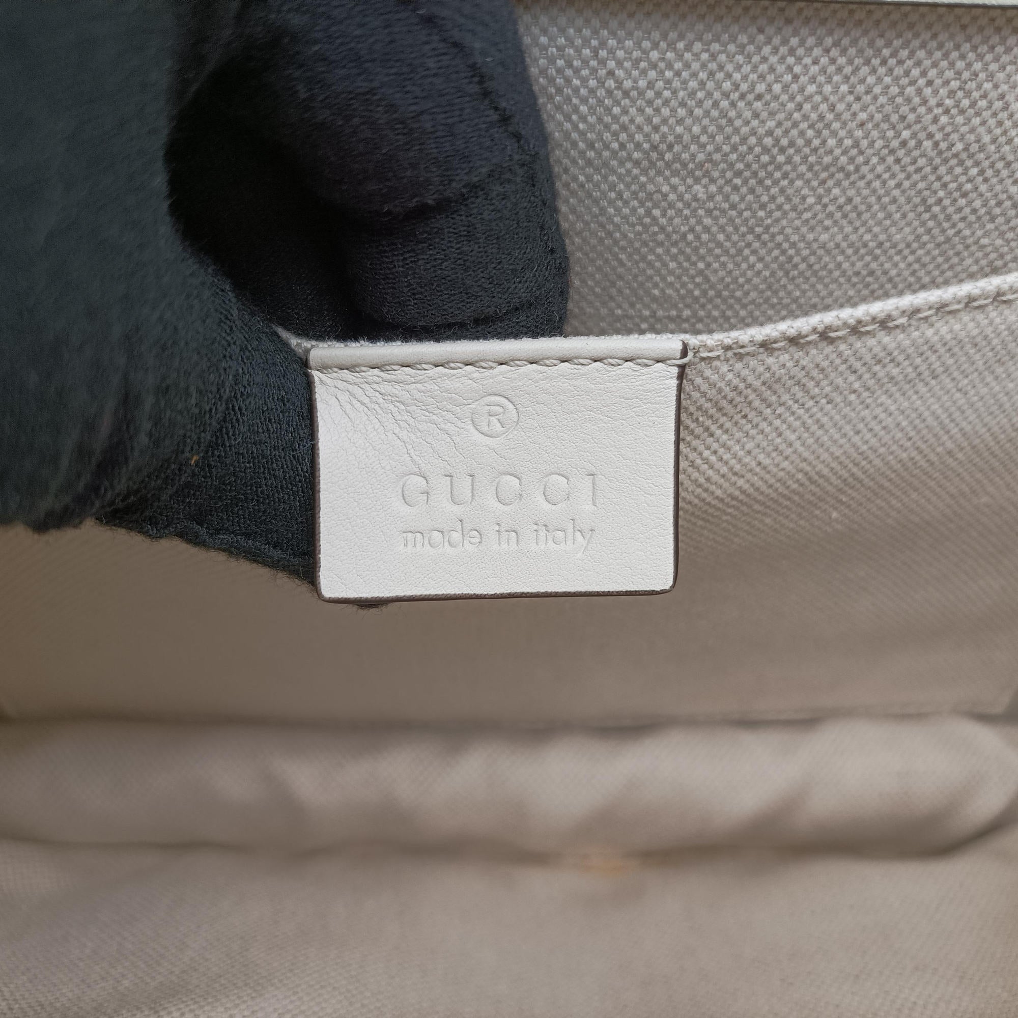 Secondhand Gucci Dionysus bamboo White×navy×red Leather 448075 shoulderbag | stylenewstar