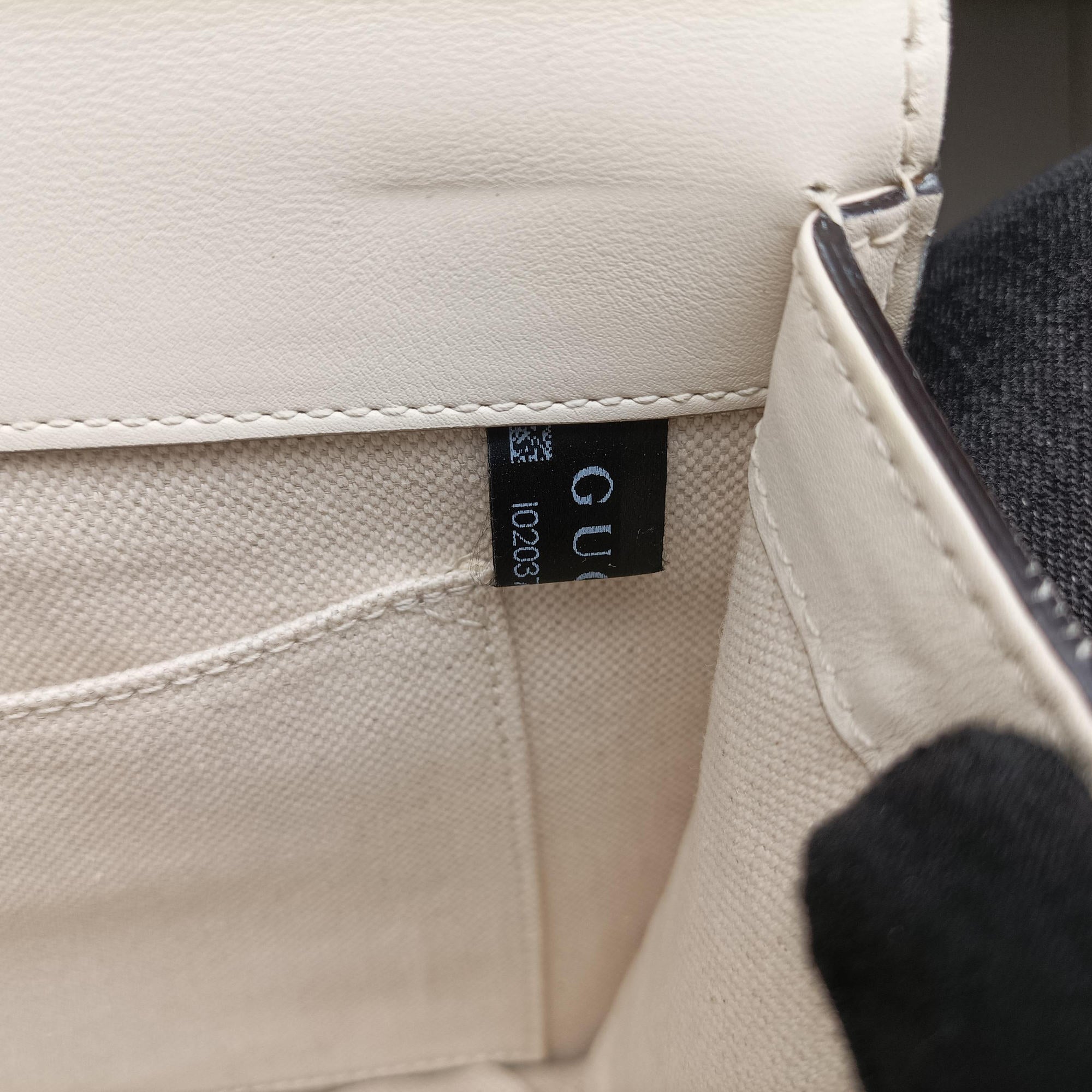 Secondhand Gucci Dionysus bamboo White×navy×red Leather 448075 shoulderbag | stylenewstar