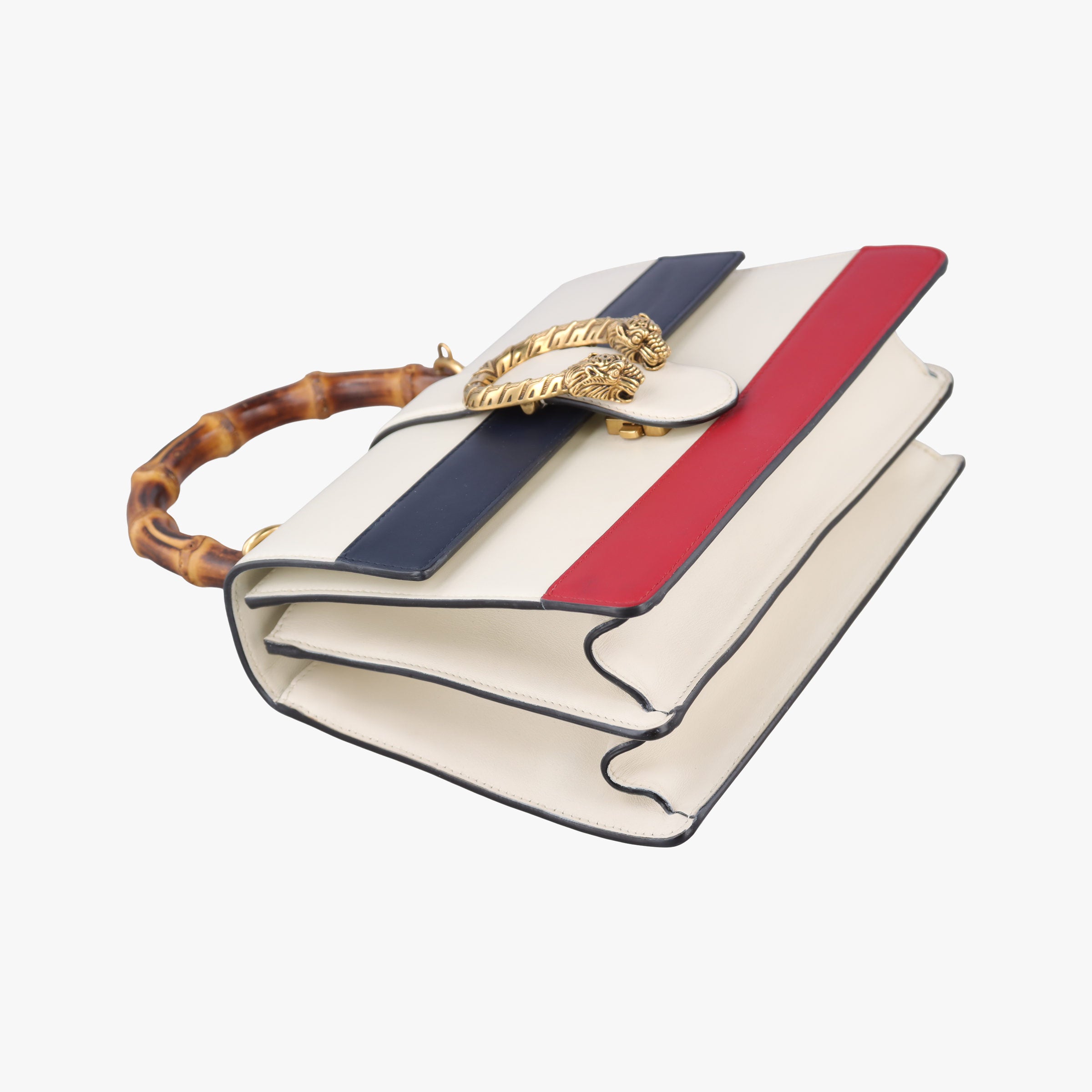 Secondhand Gucci Dionysus bamboo White×navy×red Leather 448075 shoulderbag | stylenewstar