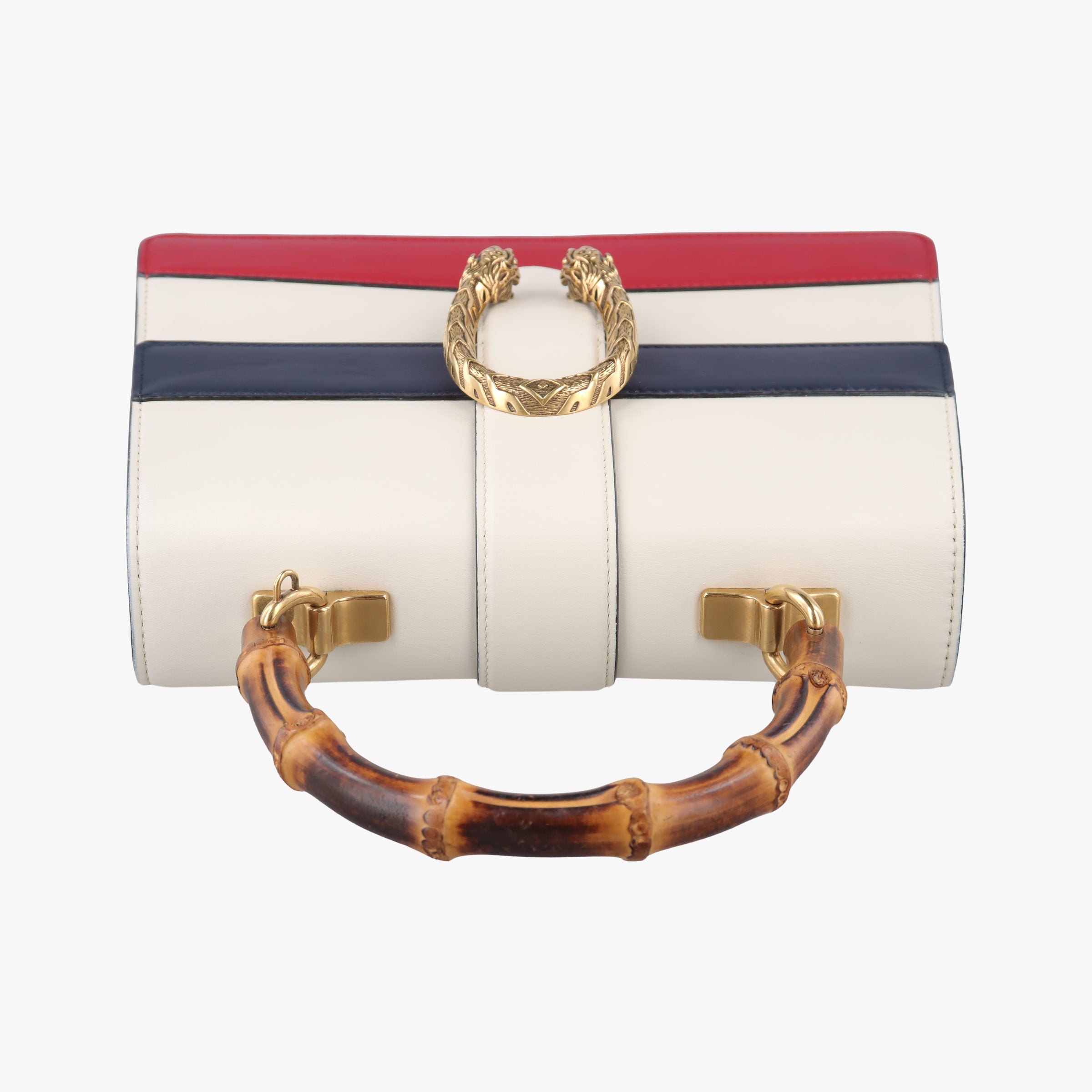 Secondhand Gucci Dionysus bamboo White×navy×red Leather 448075 shoulderbag | stylenewstar