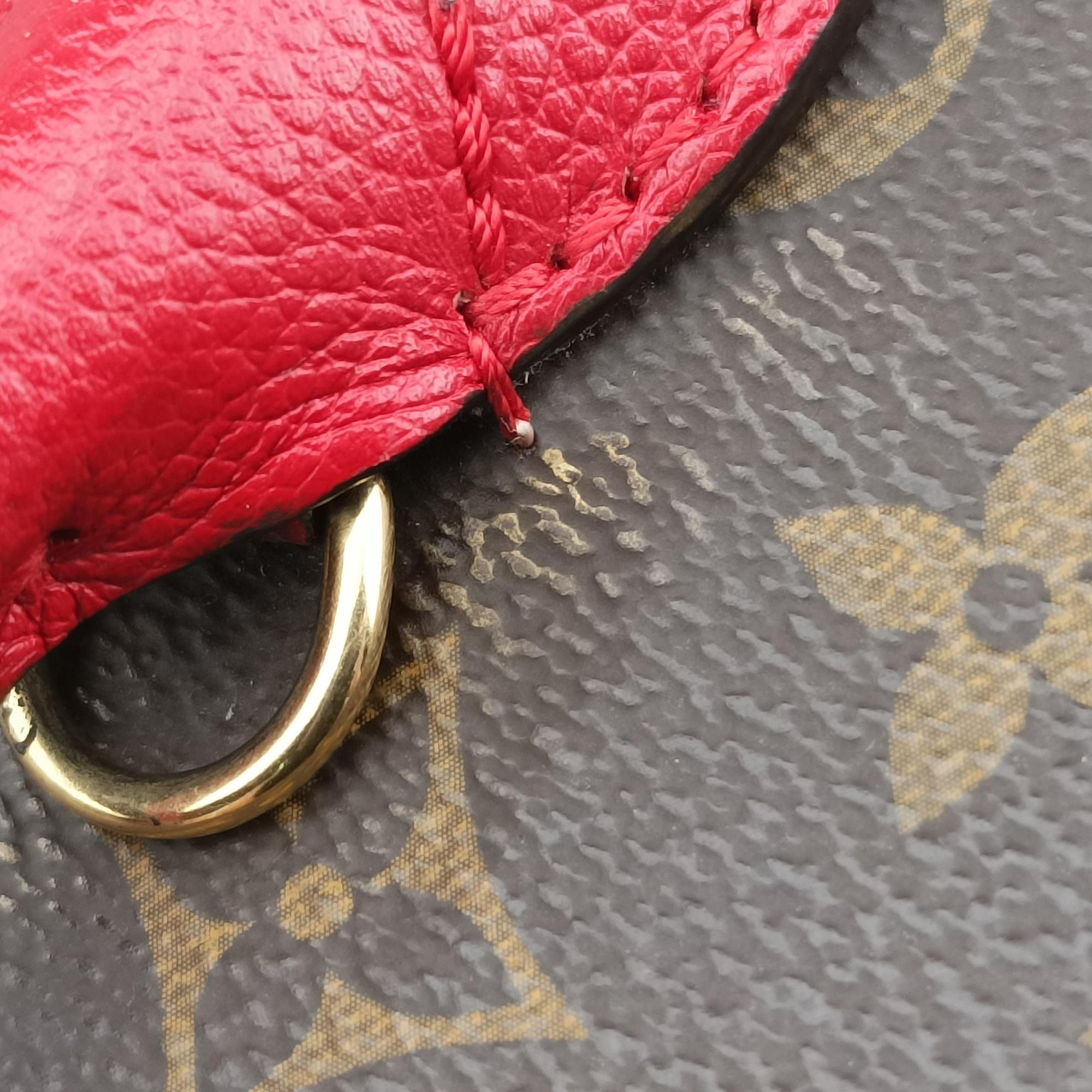 Pre-owned Louis Vuitton FLANDRIN Brown×CERISE Monogram Canvas×calf leather M41596 shoulderbag | stylenewstar
