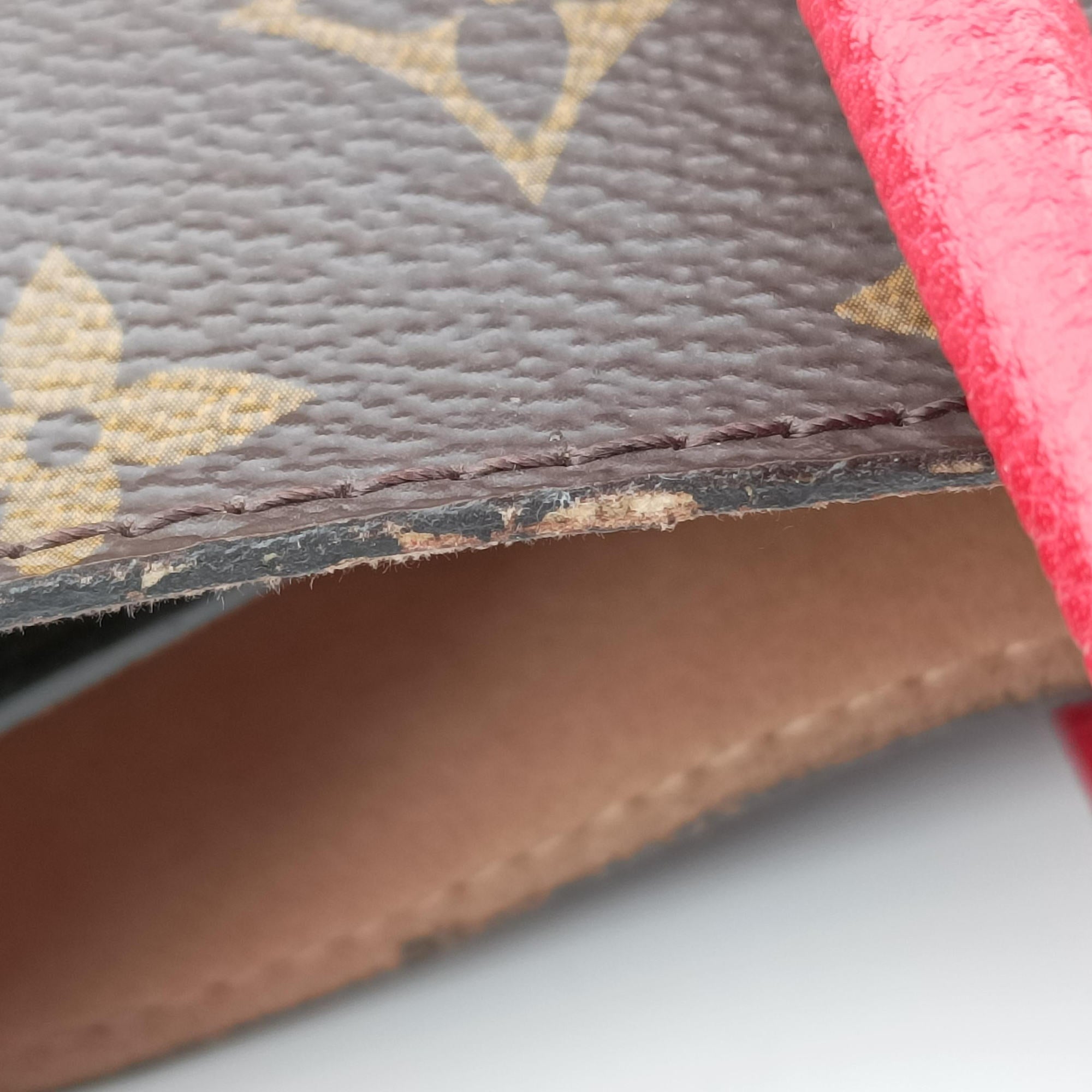 Pre-owned Louis Vuitton FLANDRIN Brown×CERISE Monogram Canvas×calf leather M41596 shoulderbag | stylenewstar