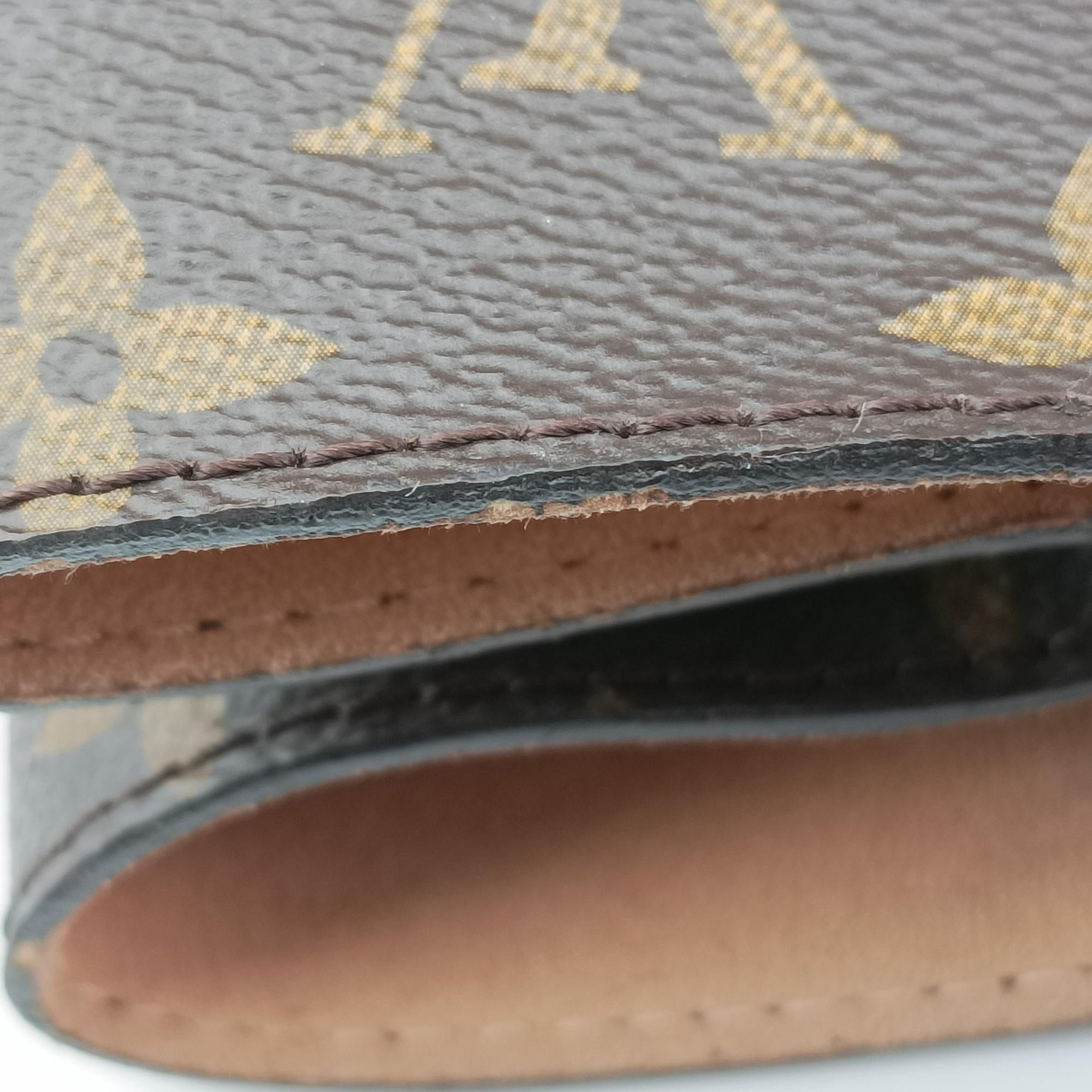 Pre-owned Louis Vuitton FLANDRIN Brown×CERISE Monogram Canvas×calf leather M41596 shoulderbag | stylenewstar