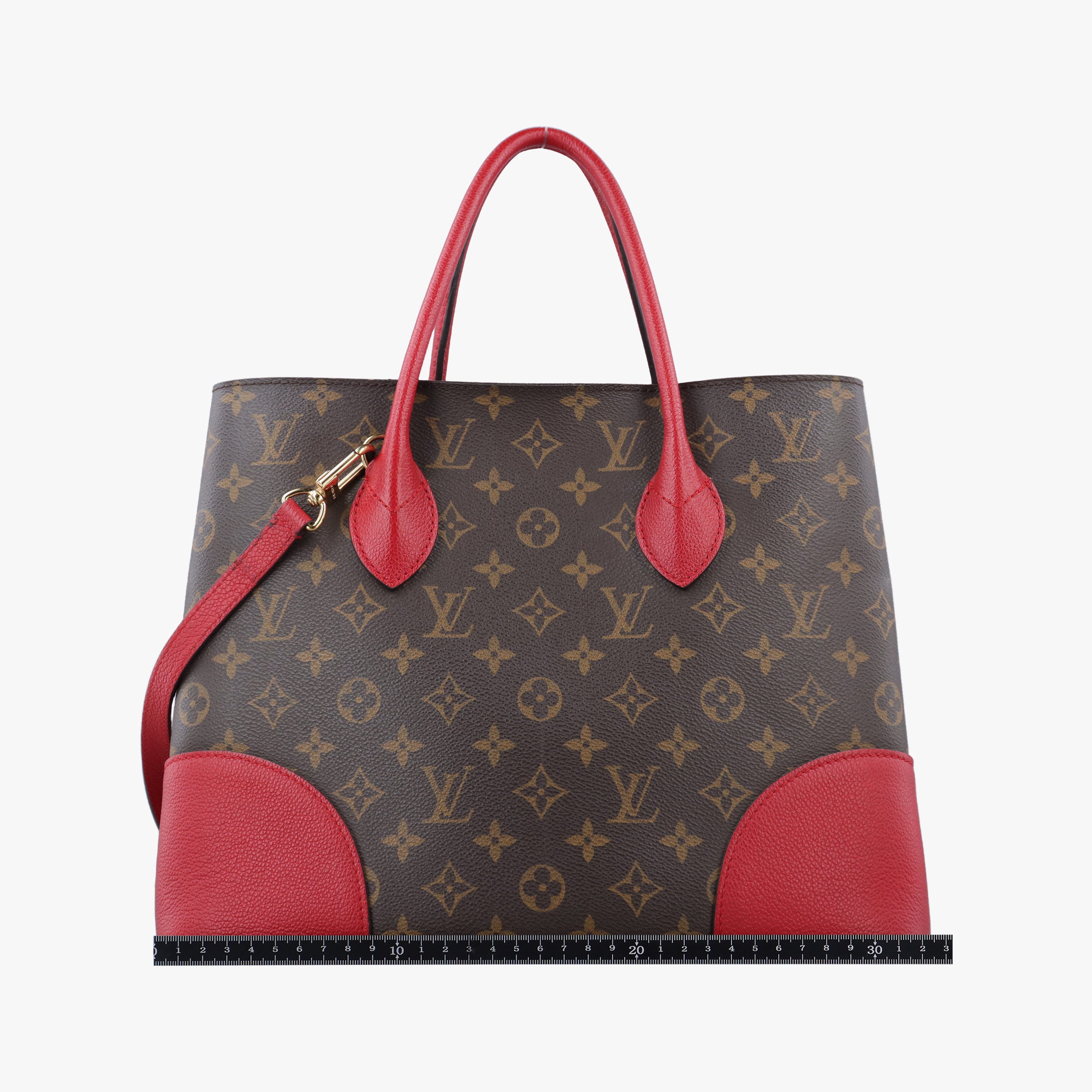 Pre-owned Louis Vuitton FLANDRIN Brown×CERISE Monogram Canvas×calf leather M41596 shoulderbag | stylenewstar