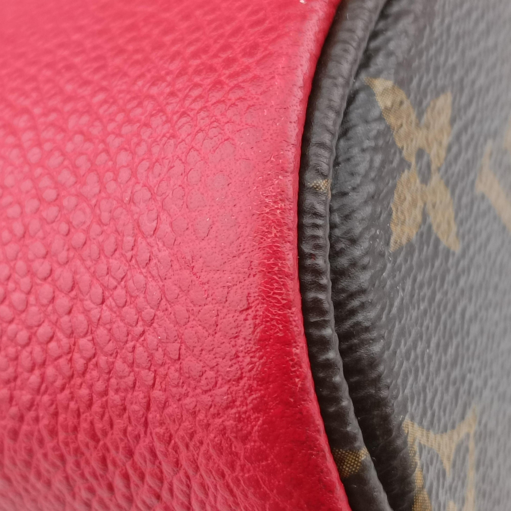 Pre-owned Louis Vuitton FLANDRIN Brown×CERISE Monogram Canvas×calf leather M41596 shoulderbag | stylenewstar