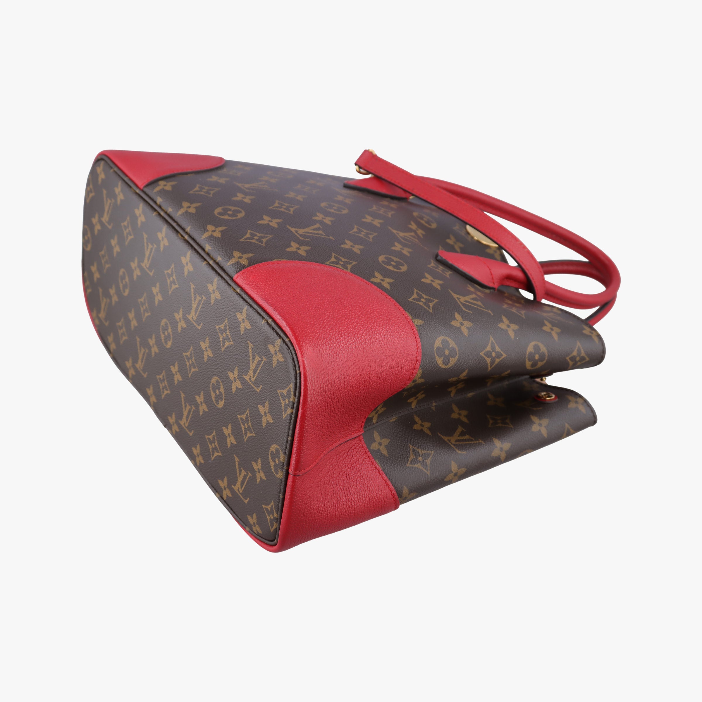 Pre-owned Louis Vuitton FLANDRIN Brown×CERISE Monogram Canvas×calf leather M41596 shoulderbag | stylenewstar