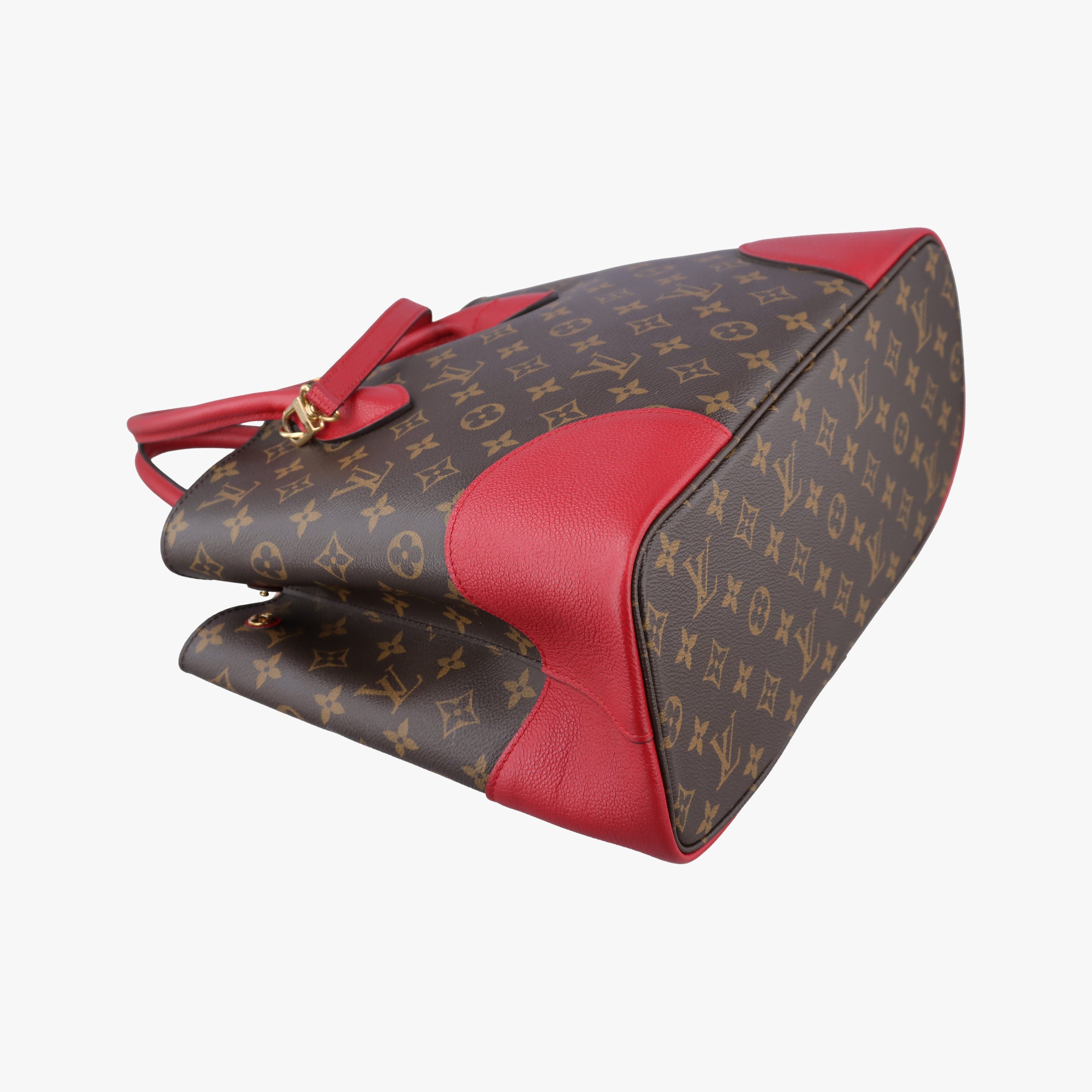 Pre-owned Louis Vuitton FLANDRIN Brown×CERISE Monogram Canvas×calf leather M41596 shoulderbag | stylenewstar