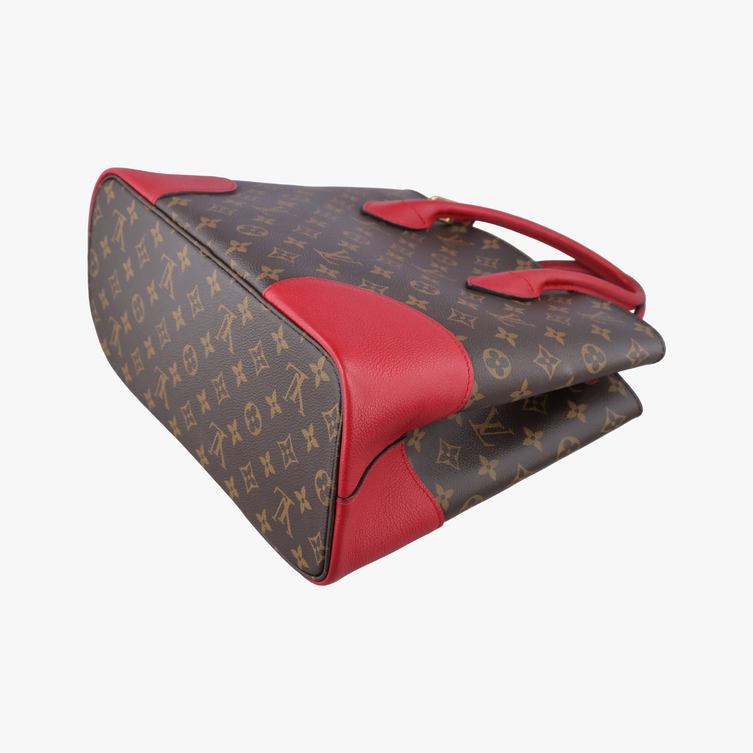 Pre-owned Louis Vuitton FLANDRIN Brown×CERISE Monogram Canvas×calf leather M41596 shoulderbag | stylenewstar