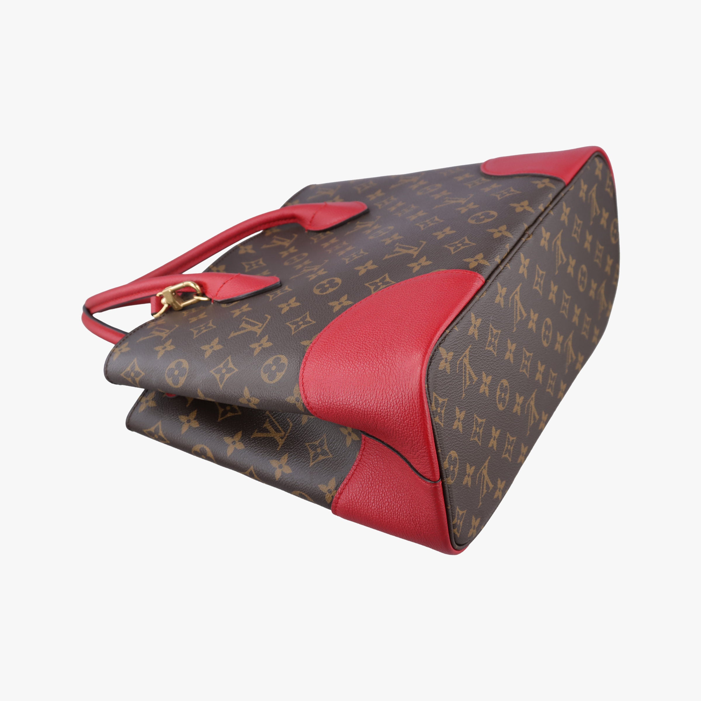 Pre-owned Louis Vuitton FLANDRIN Brown×CERISE Monogram Canvas×calf leather M41596 shoulderbag | stylenewstar
