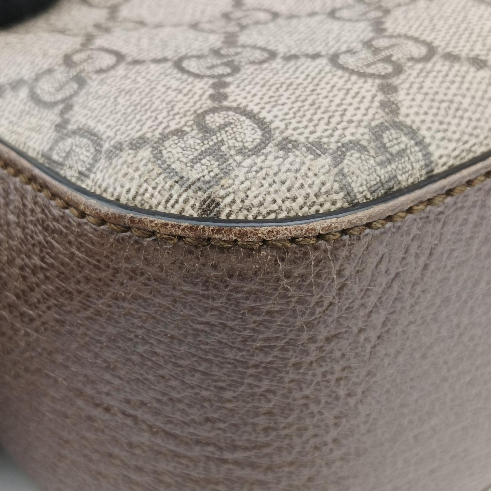 Pre-owned Gucci Neo Messenger beige×brown PVC coated canvas ×Leather 476466 shoulderbag | stylenewstar
